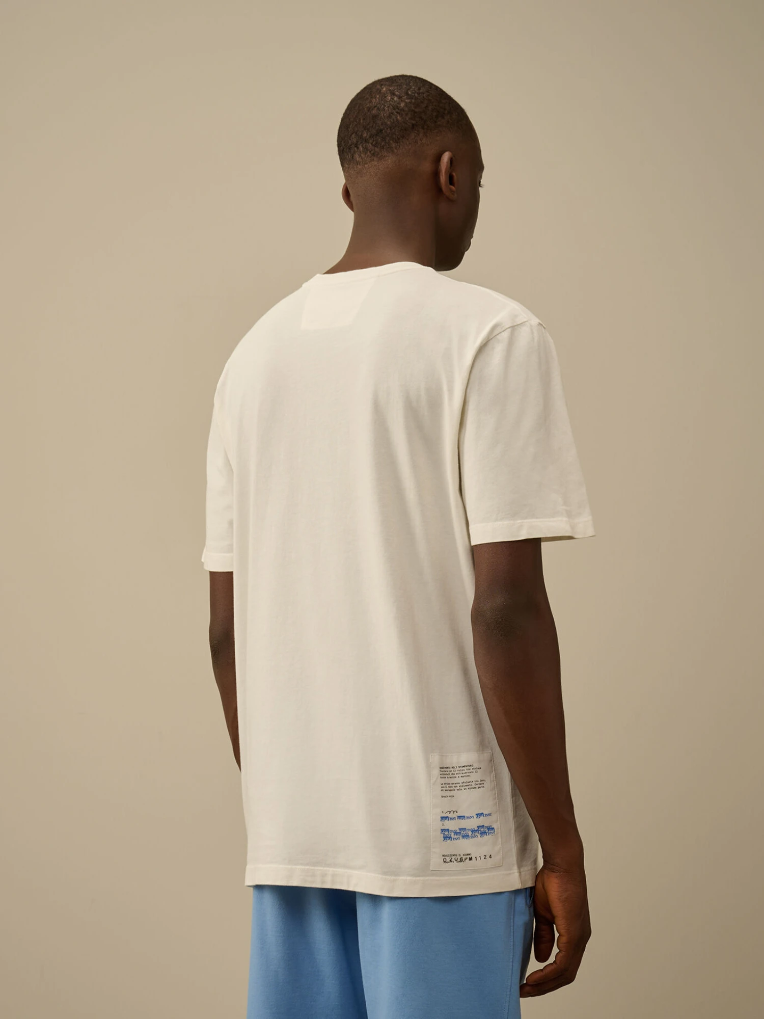 Футболка C.P. Company 24/1 Jersey Front Logo Gauze White