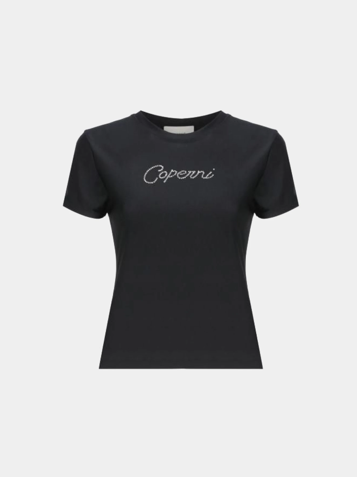 Женская Футболка Coperni Crystal Logo Black