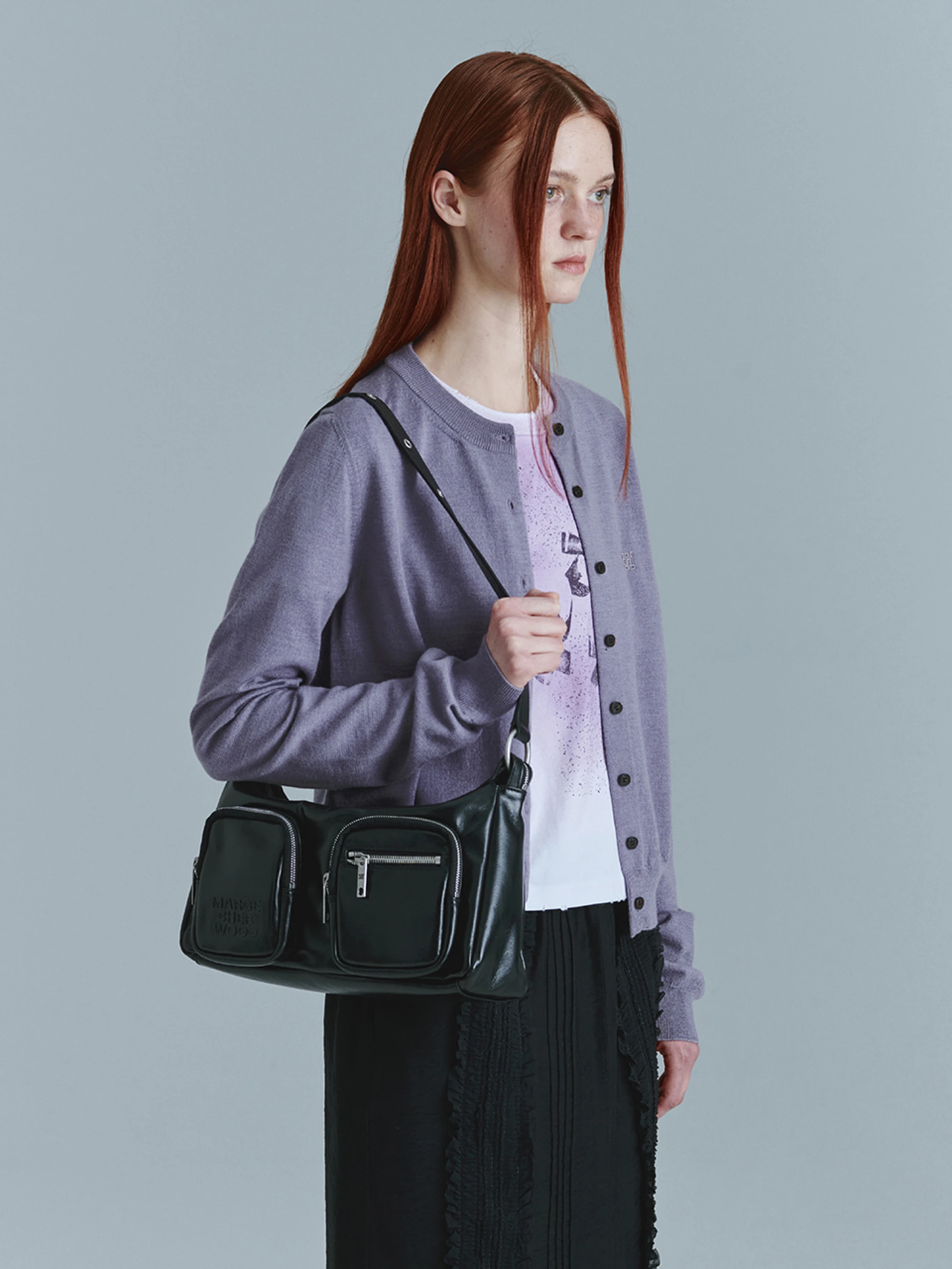 Сумка MARGESHERWOOD Outpocket Hobo Glossy Black