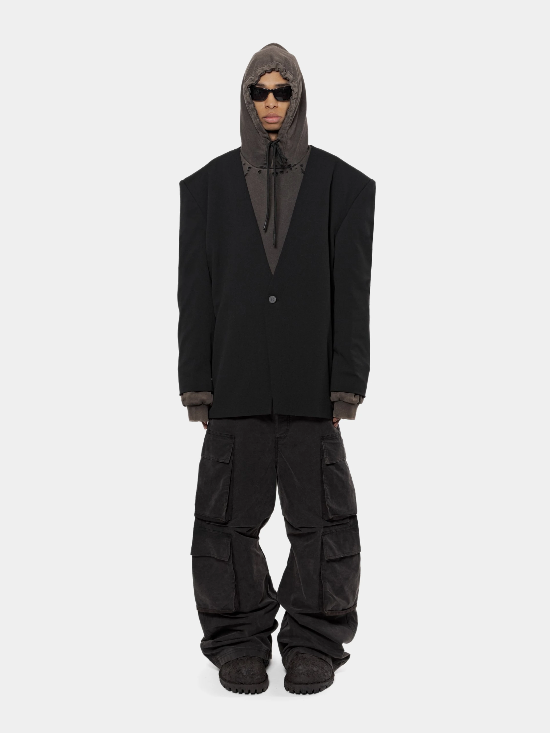 Пиджак ARNODEFRANCE Collarless Blazer Black
