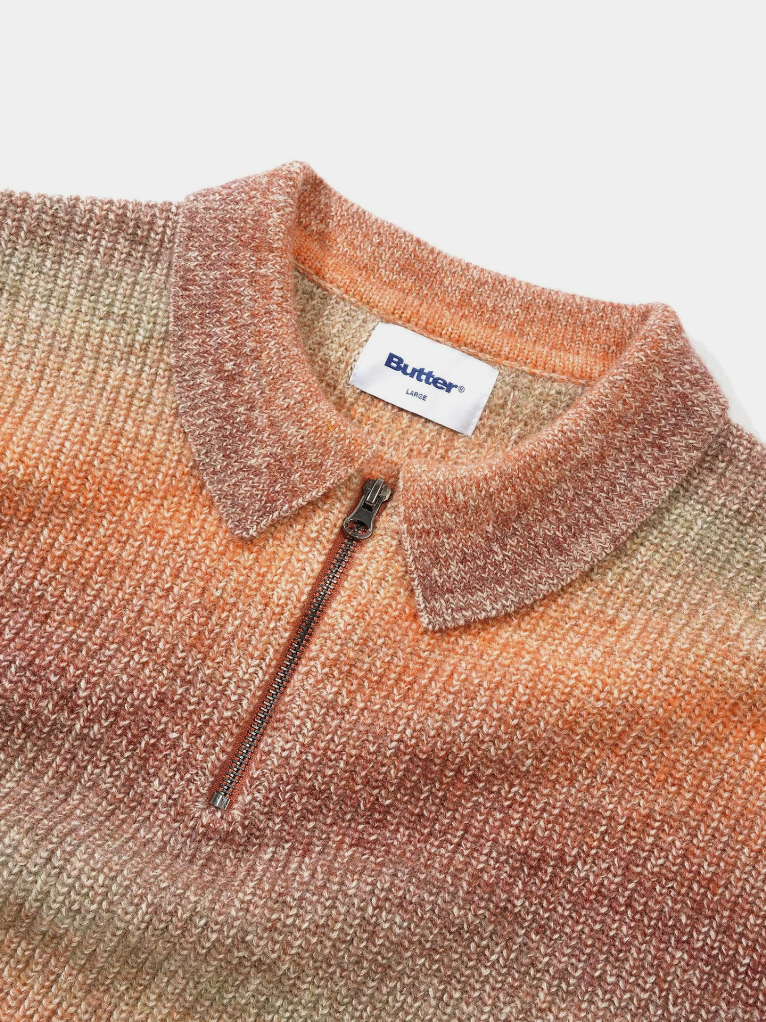 Свитер Butter Goods Beams 1/4 Zip Knit Port