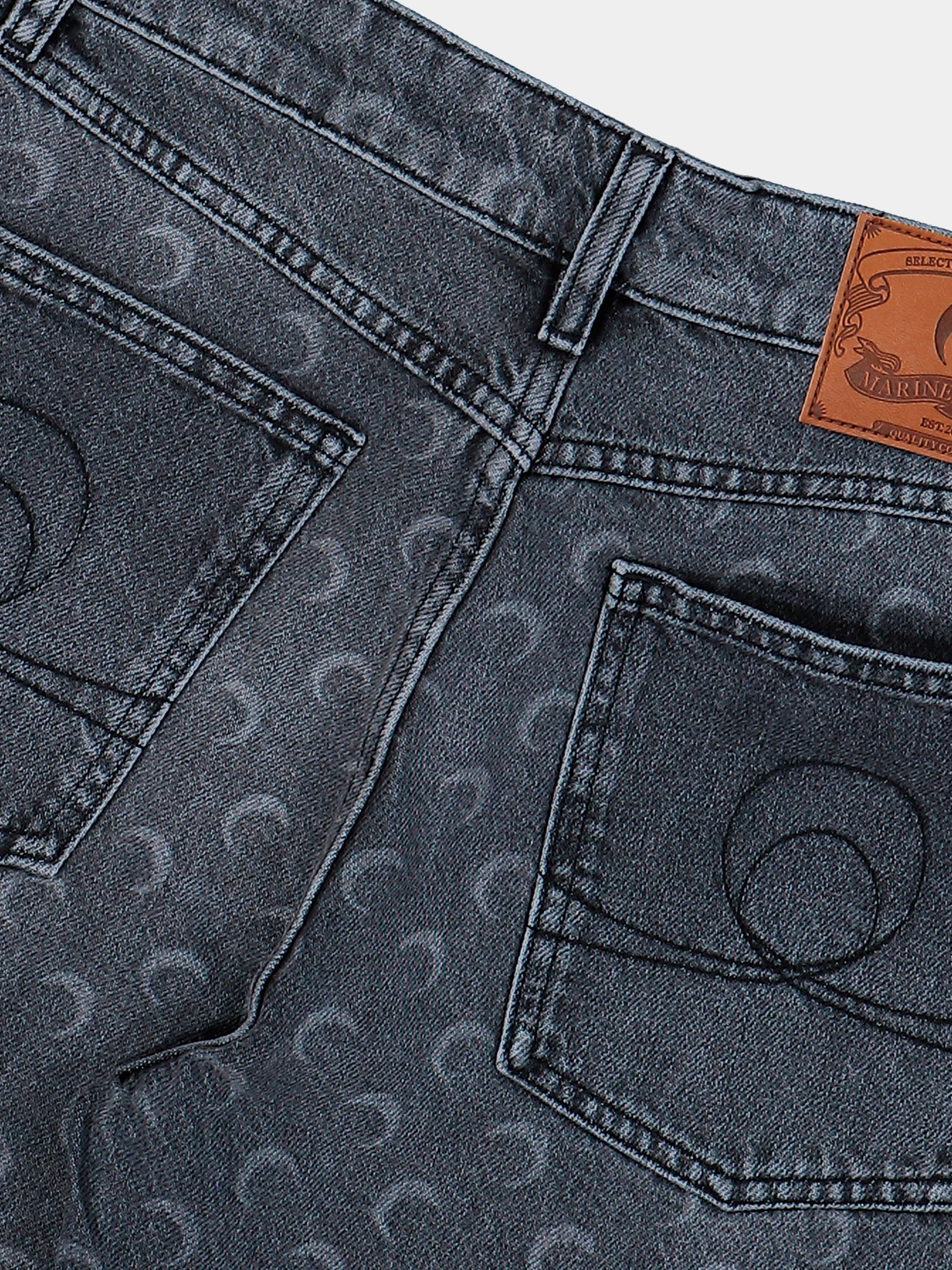 Женские джинсы Marine Serre Moon Laser Denim Baggy Wash Grey