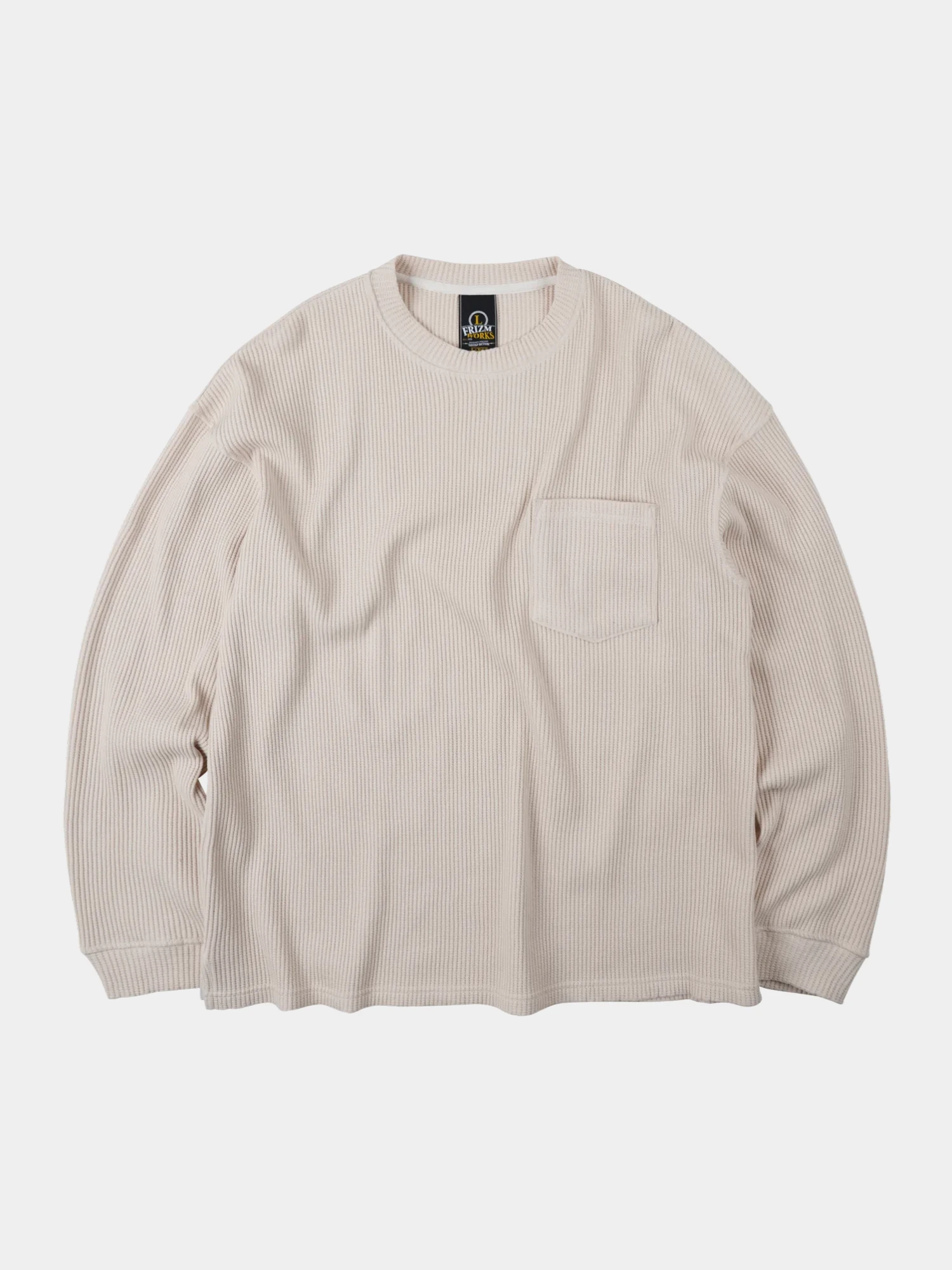 Лонгслив FrizmWORKS Oversized Waffle Pocket Cream
