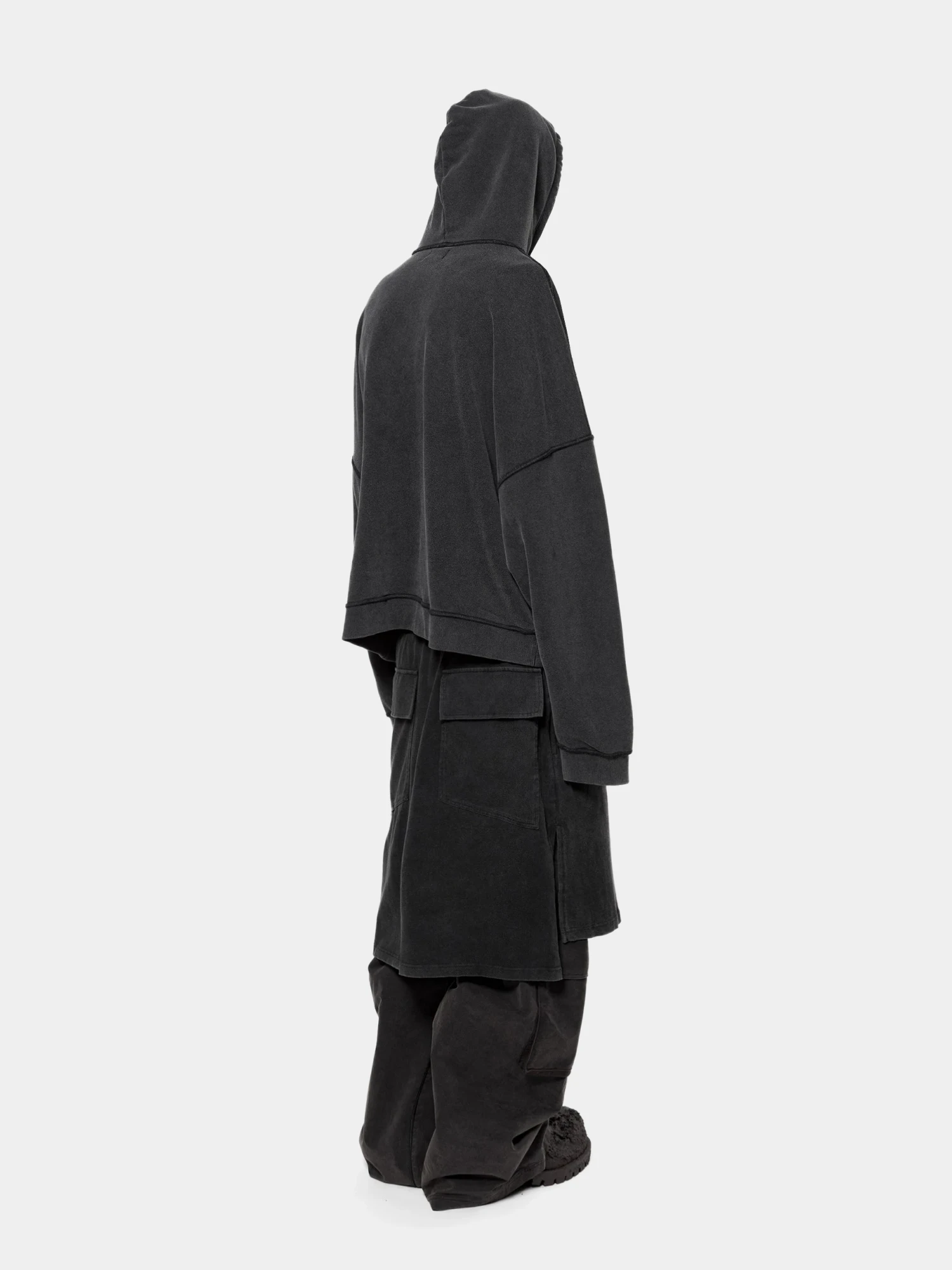 Худи ARNODEFRANCE 'Antisocial Flavor Red' Washed Black