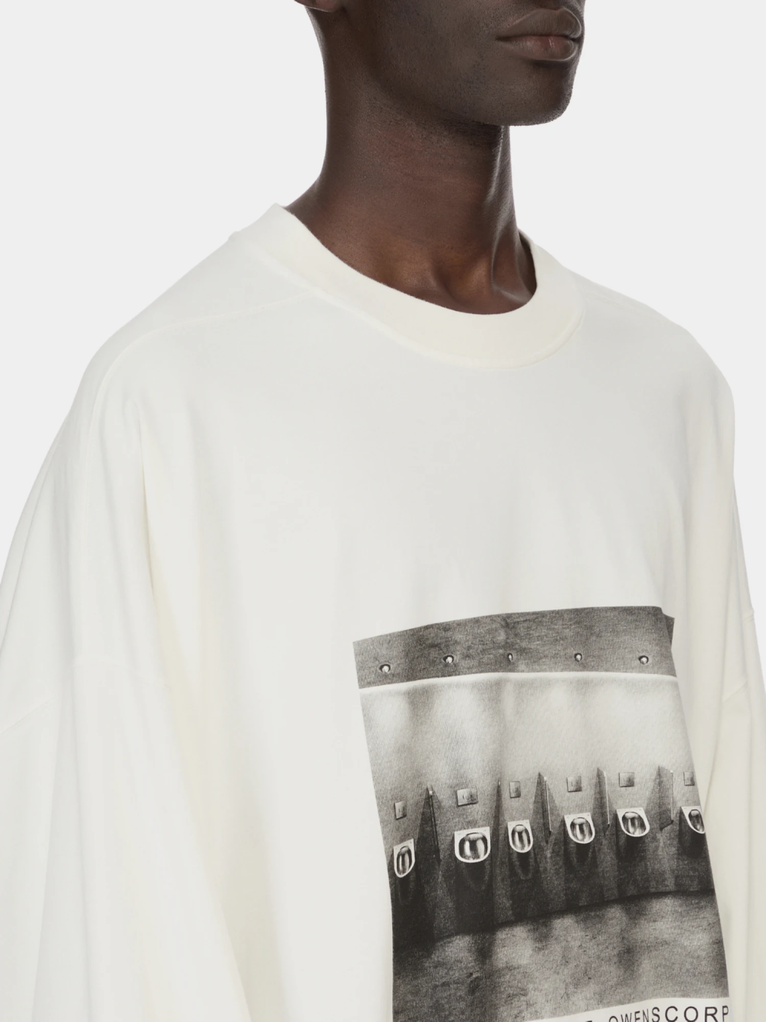 Свитшот RICK OWENS DRKSHDW Hun Crewneck Milk/Black
