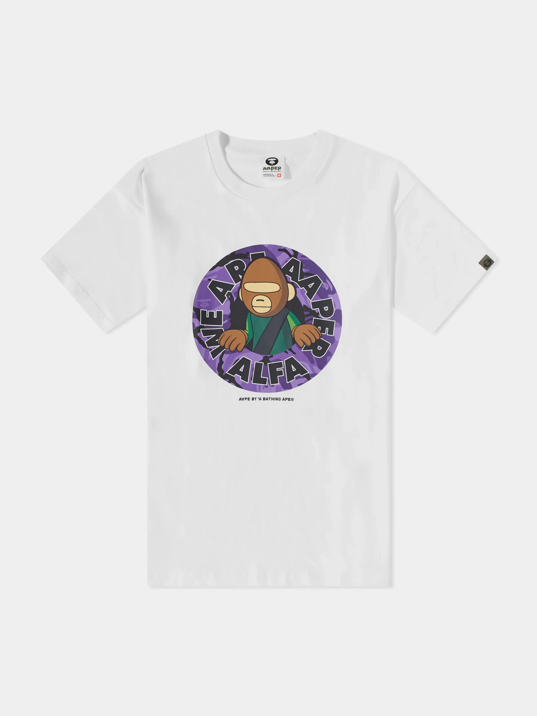 Футболка AAPE Aaper Alfa Camo Graphic White