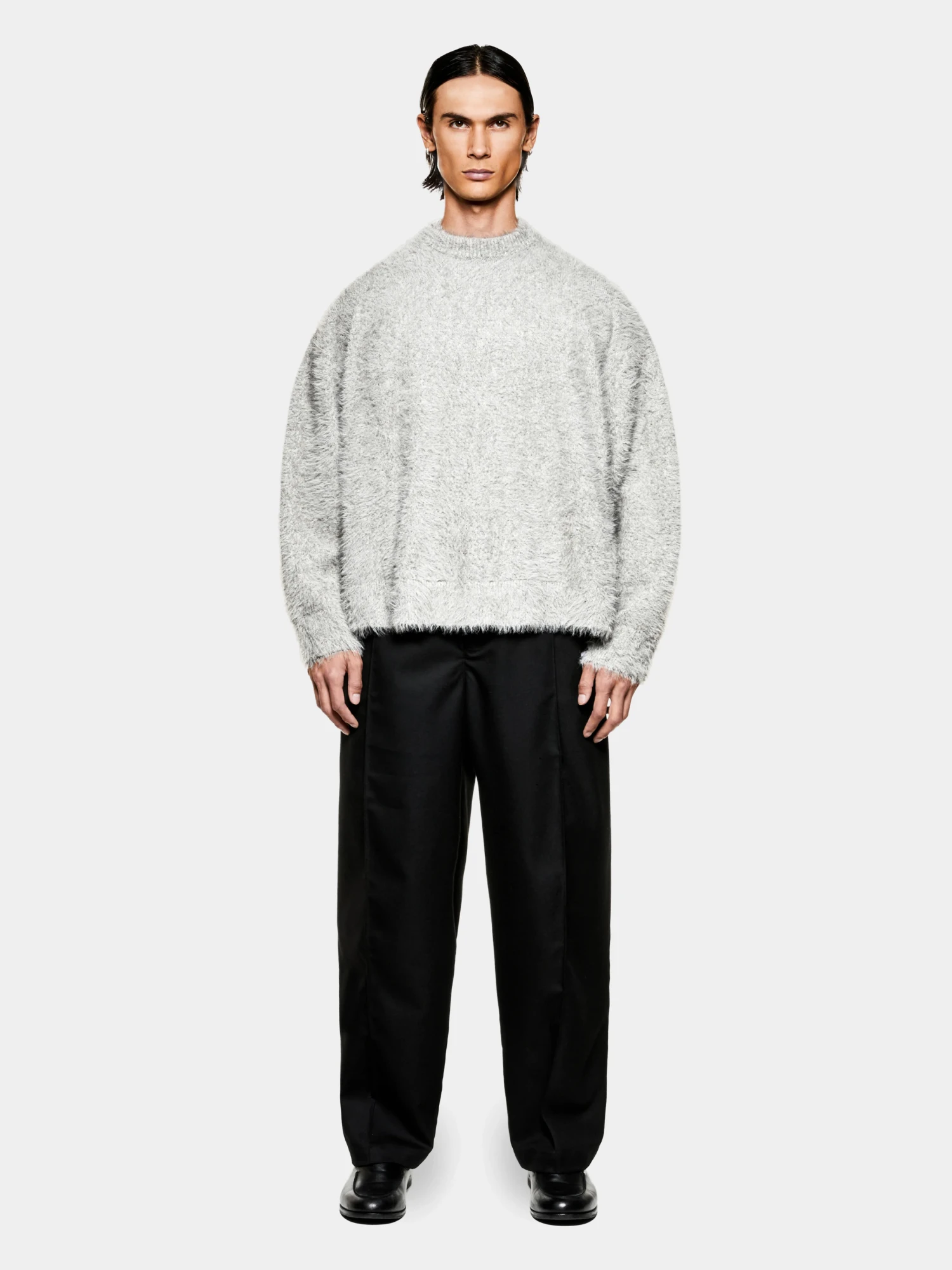 Свитер MKI MIYUKI ZOKU Faux Alpaca Knit Melange Grey