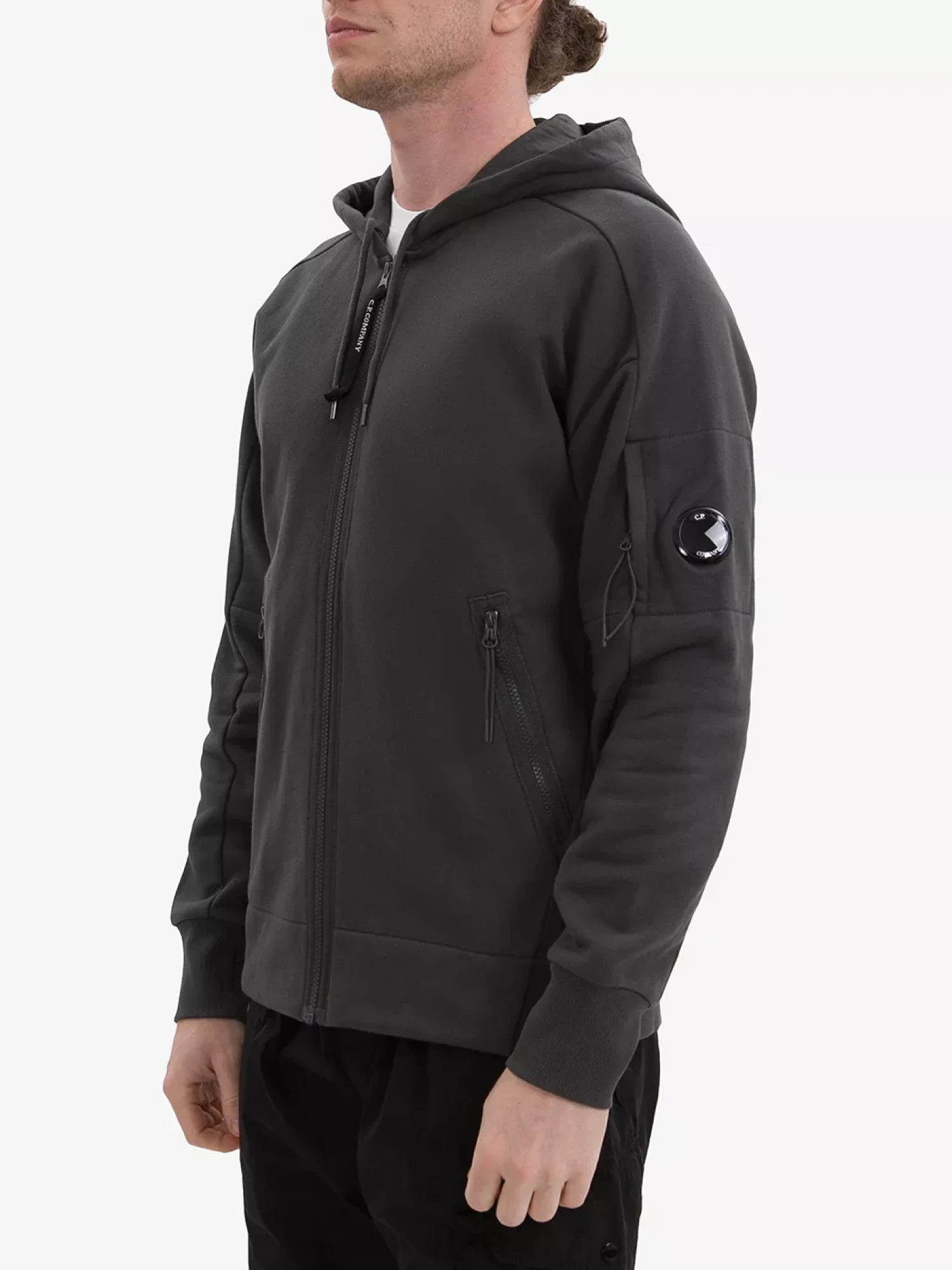 Зип-худи C.P. Company Diagonal Raised Fleece Dark Shadow