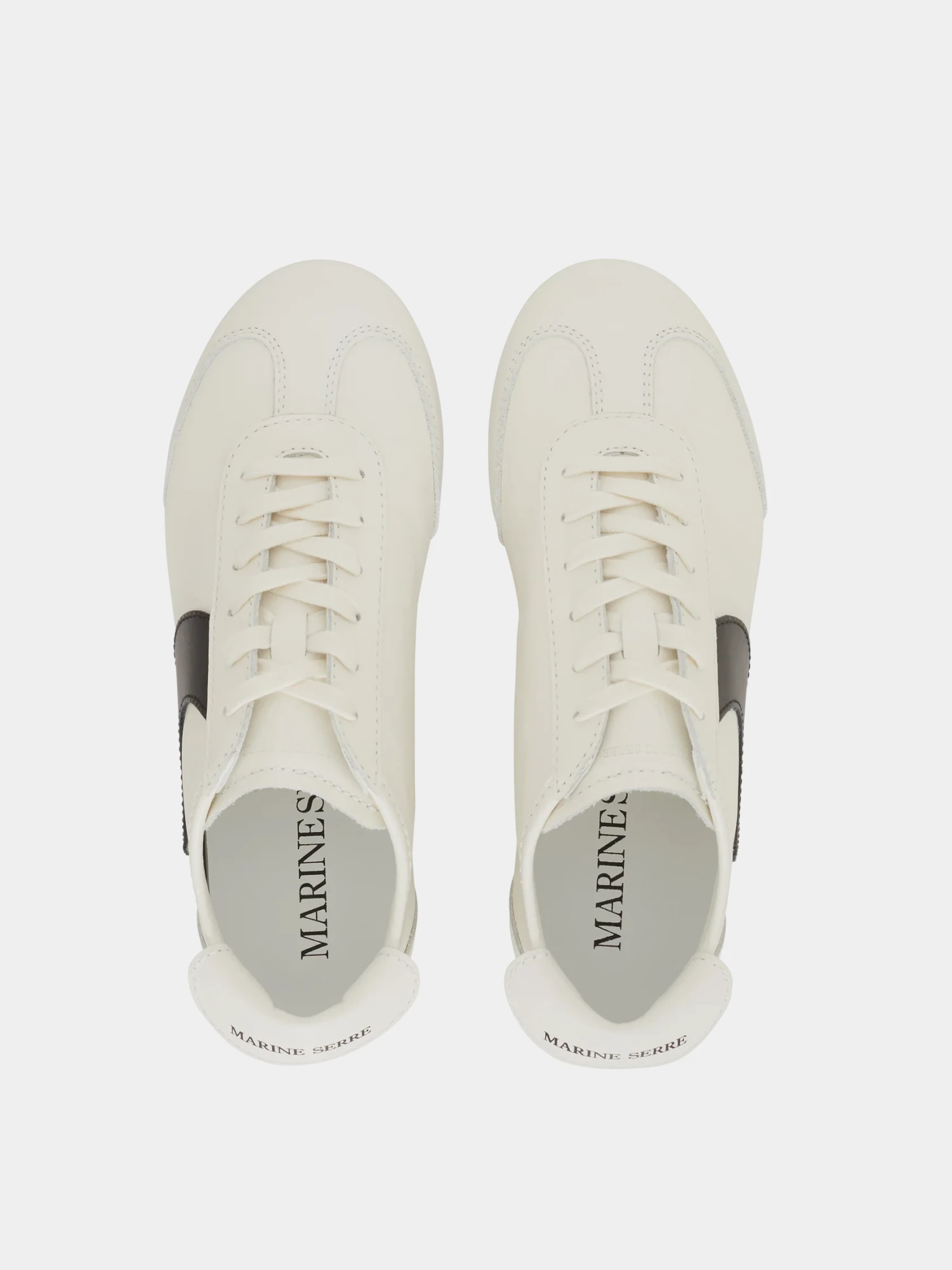 Женские кроссовки Marine Serre Matte Leather MS Astra Off White