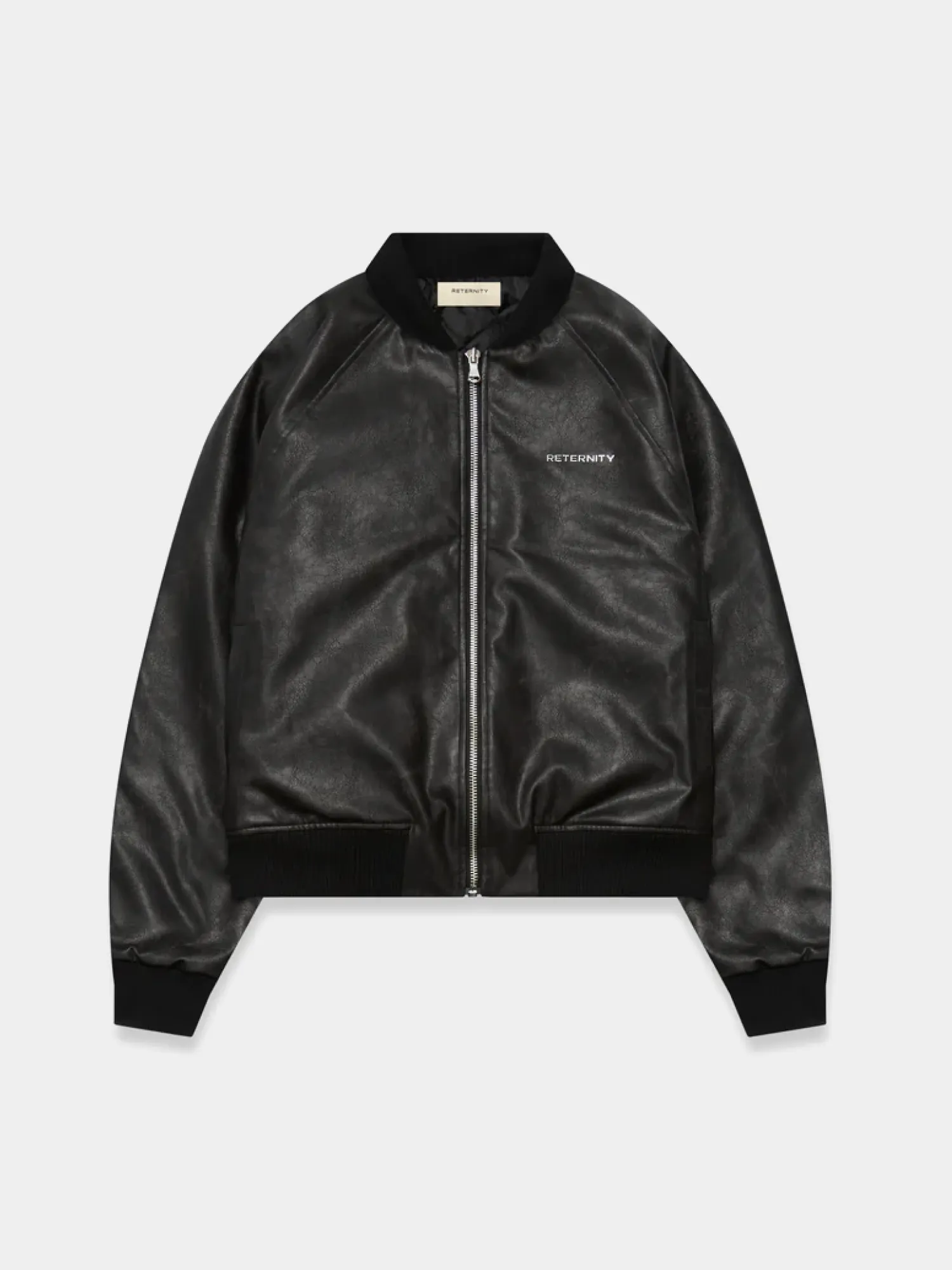 Бомбер RETERNITY Brushed Leather Black