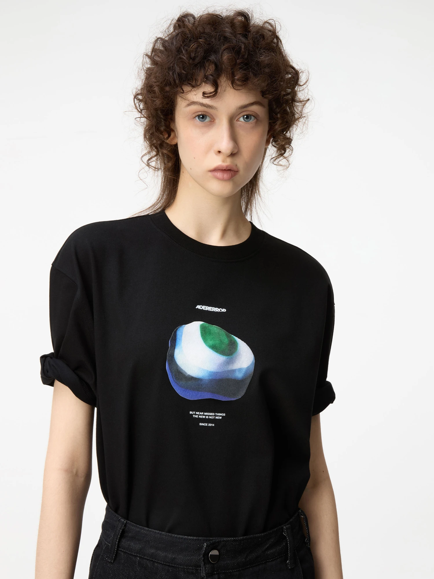 Футболка ADERERROR Dimension Ball Product. 126 Black/Blue