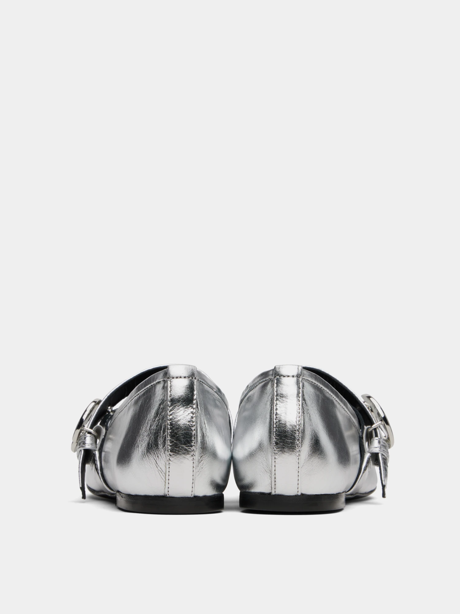 Женские балетки Coperni Ballerina Belt Flat Silver
