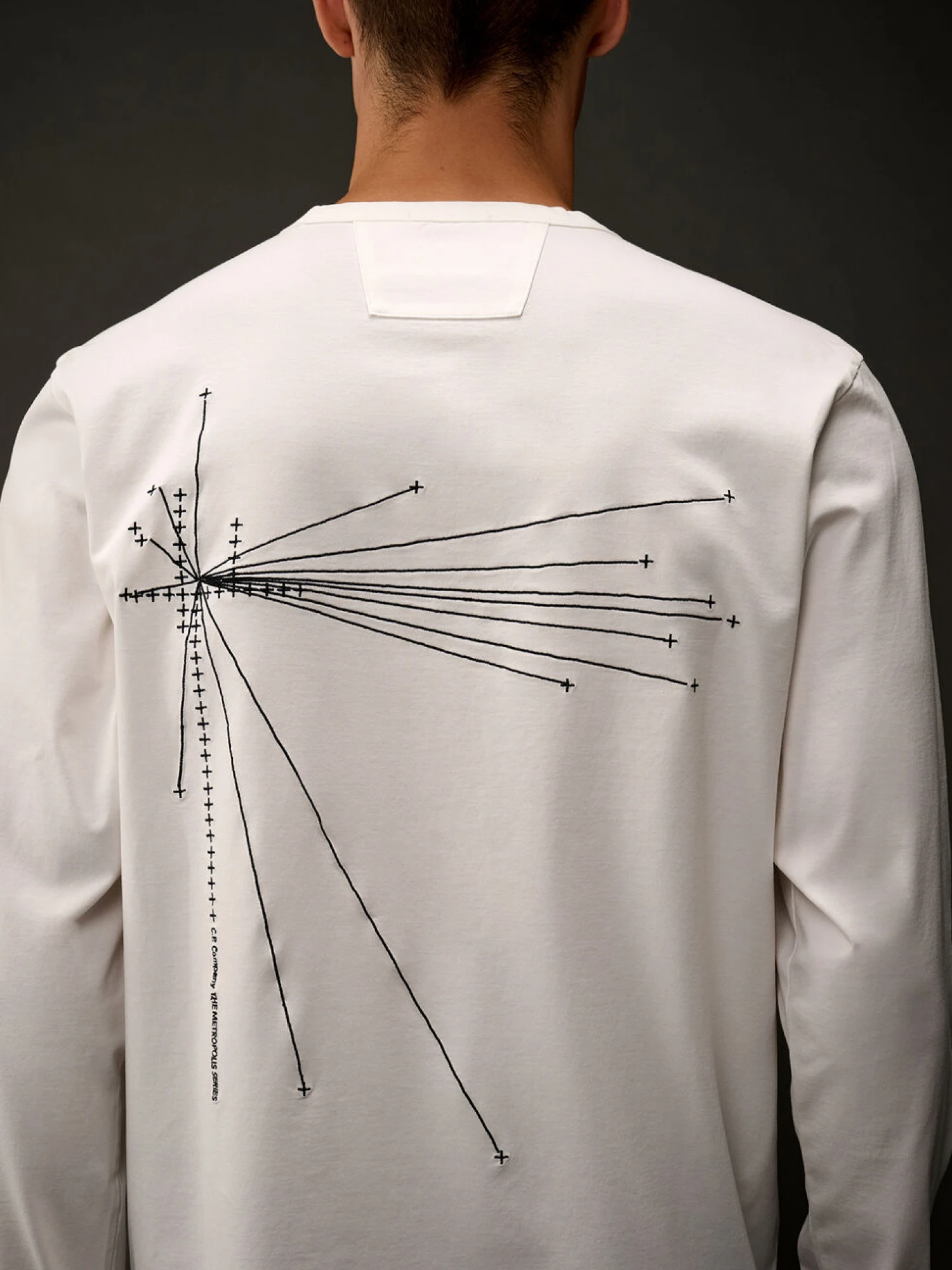 Лонгслив C.P. Company Metropolis Series Mercerized Gauze White