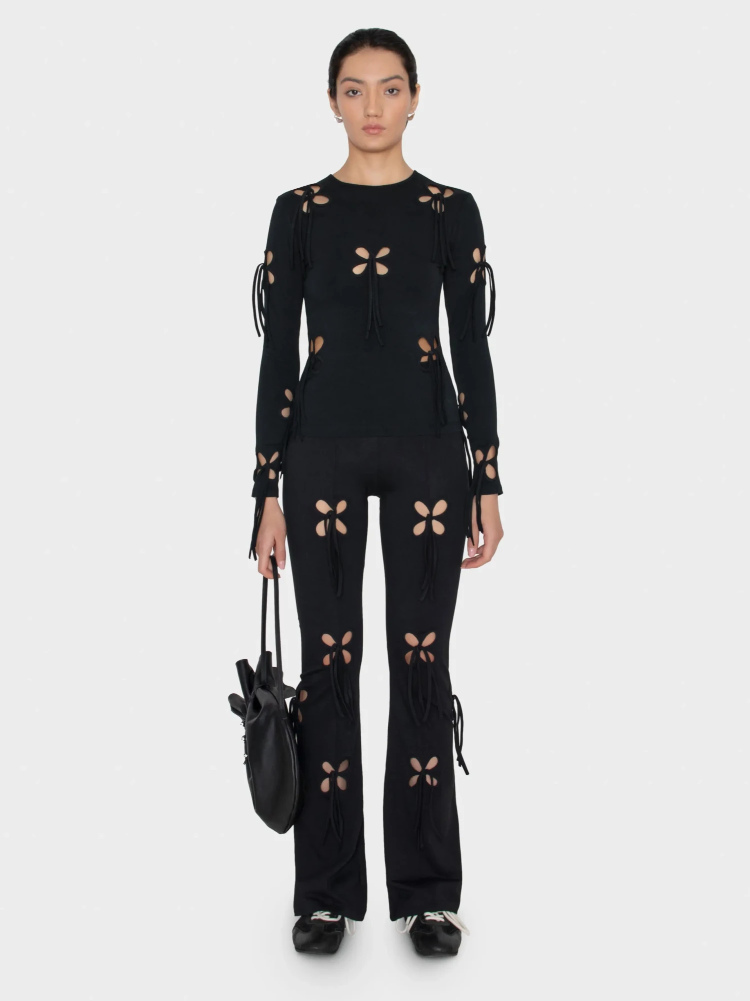 Женский лонгслив J.KIM Petal L/S Black