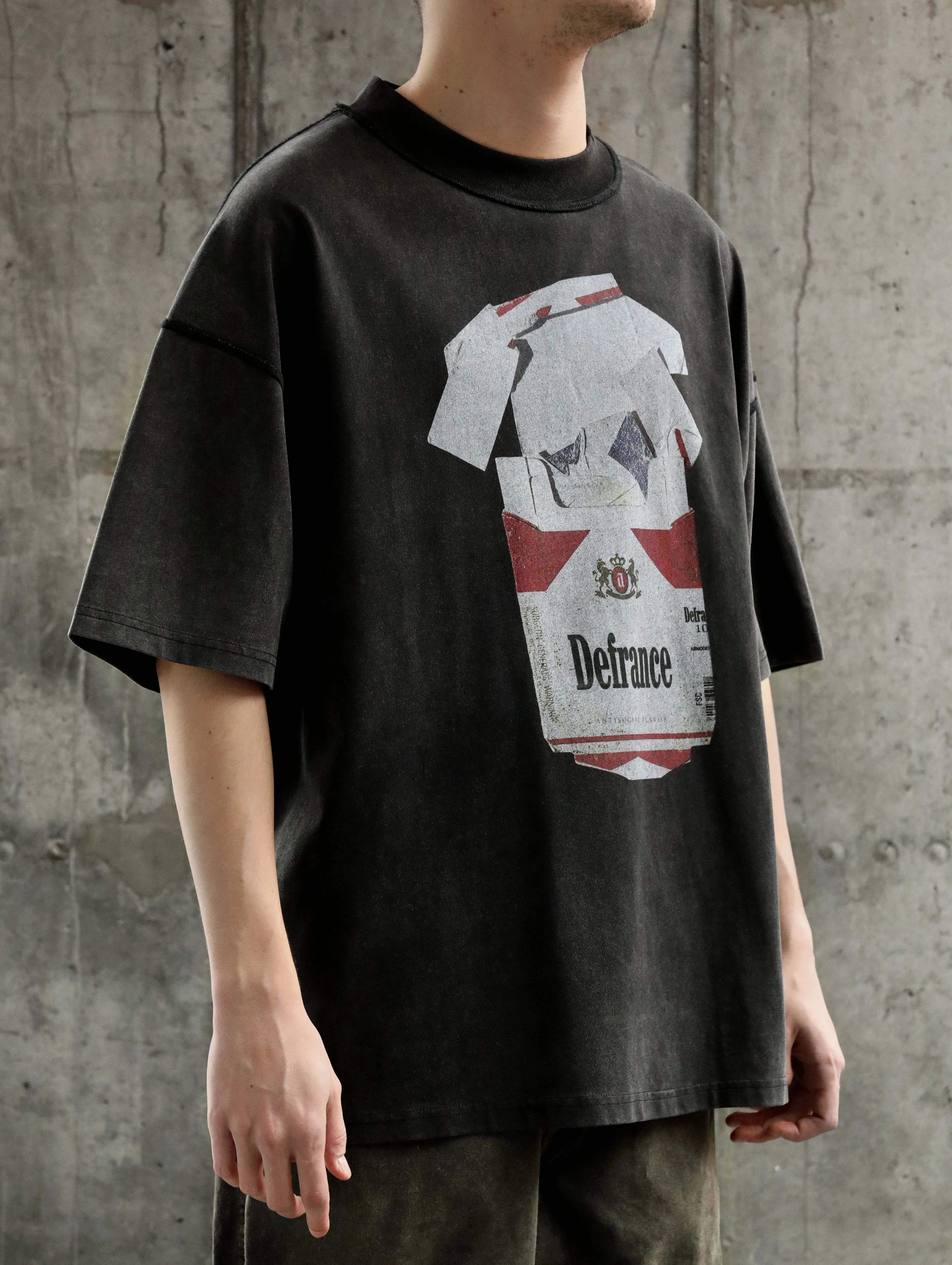 Футболка ARNODEFRANCE 'Antisocial Flavor Red' Washed Black