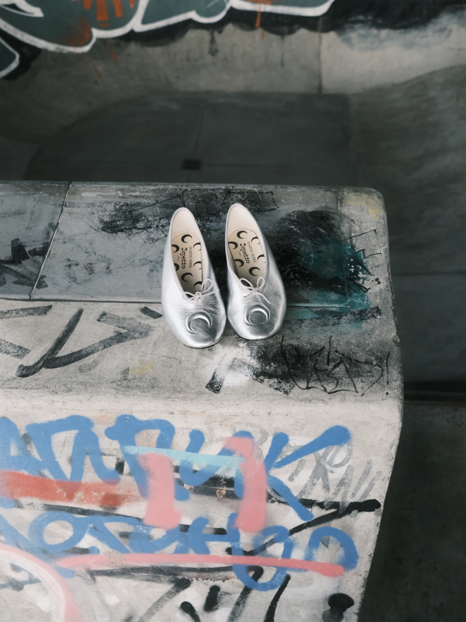 Женские балетки Marine Serre x Repetto Lilouh Ballet Flats Silver