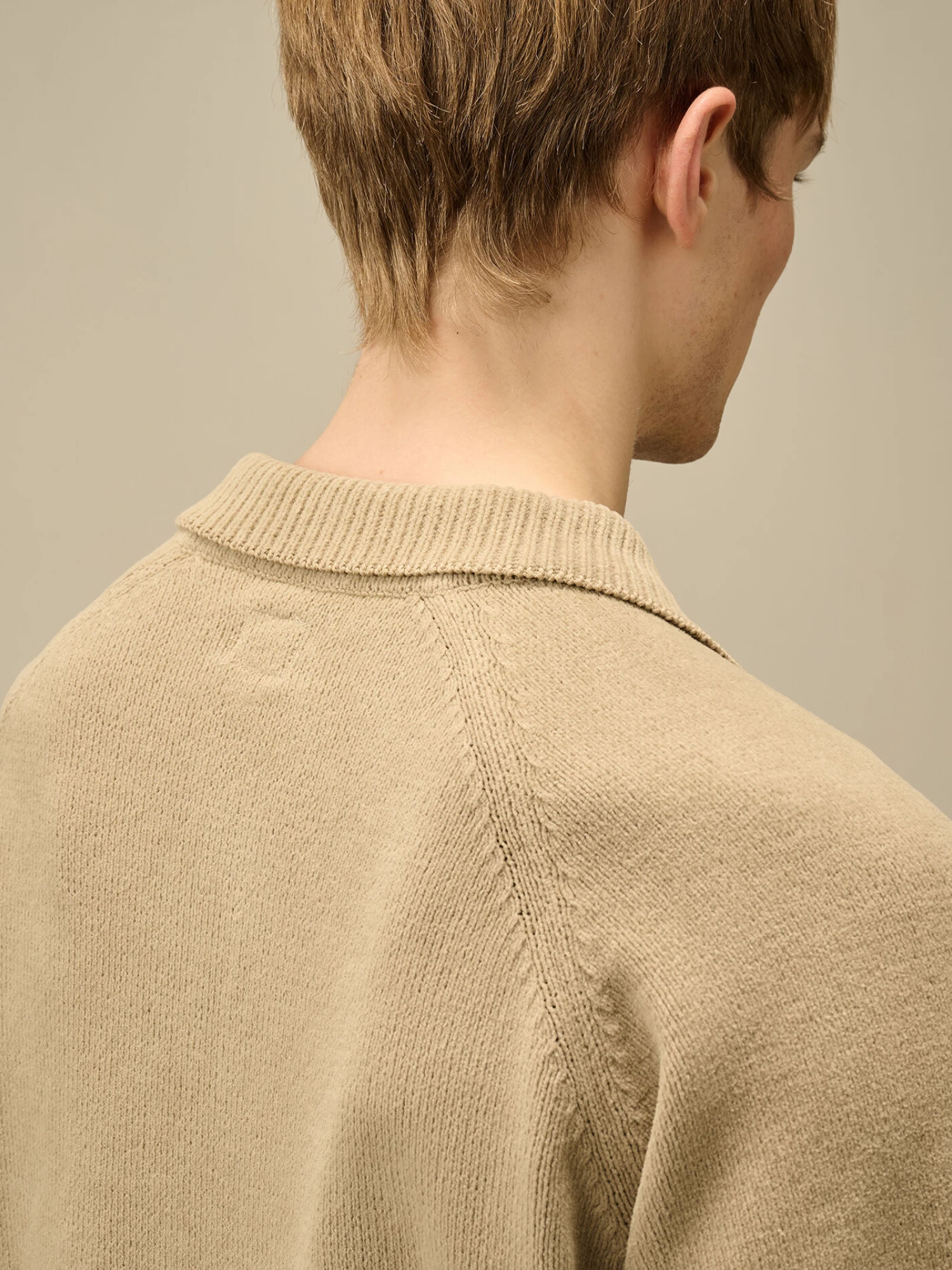Свитер C.P. Company Chenille Cotton Polo Knit Vintage Khaki