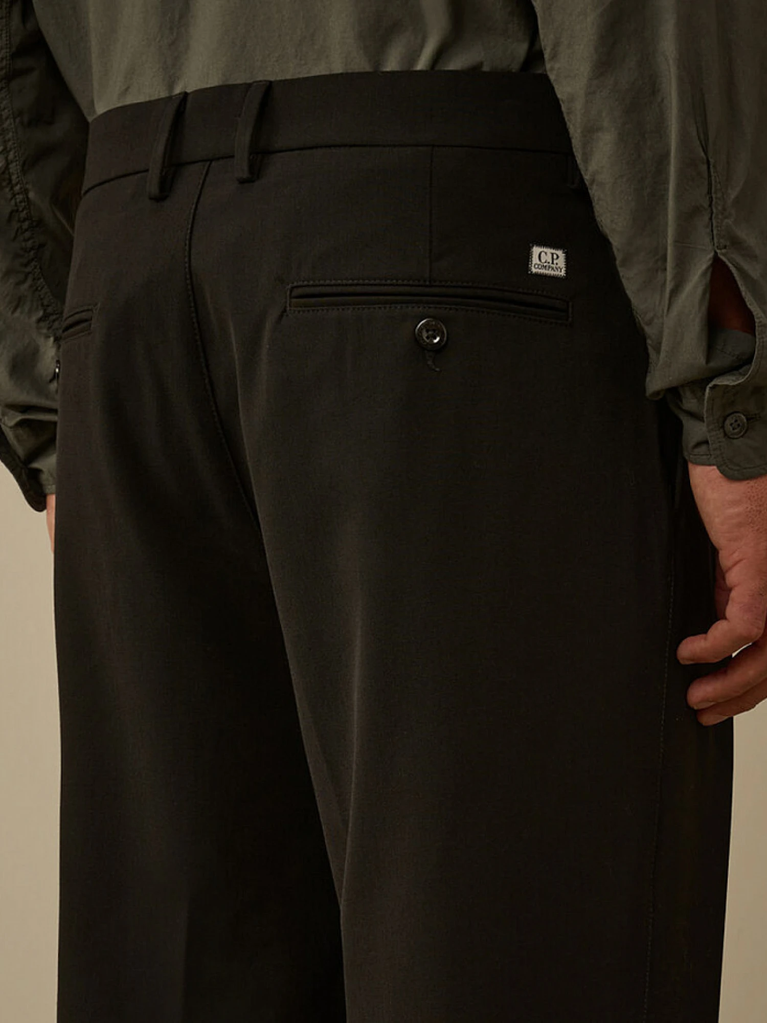 Брюки C.P. Company Wool Gabardine Loose Cargo Black