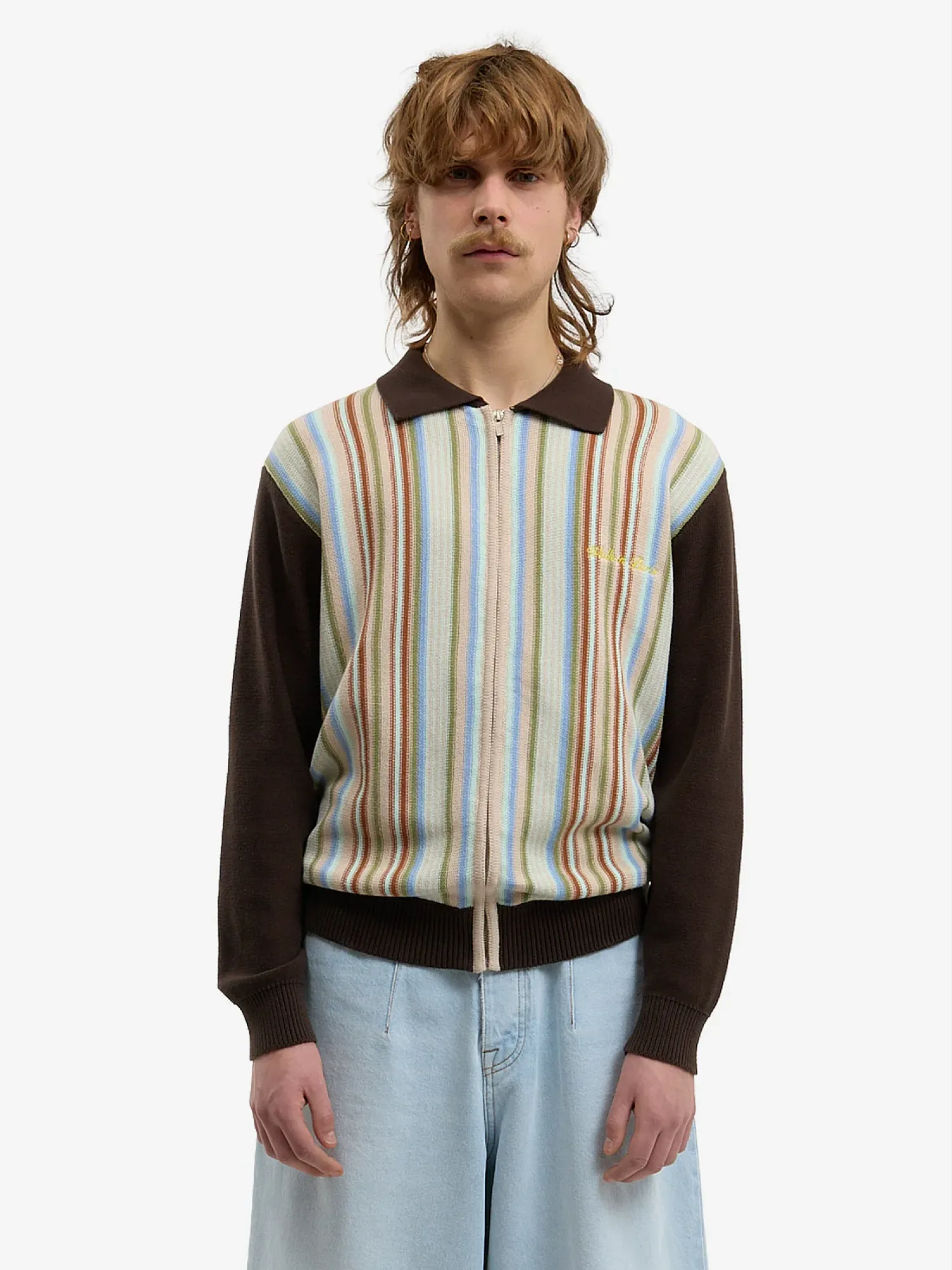 Кардиган Walk In Paris Pinstrips Zipped Brown