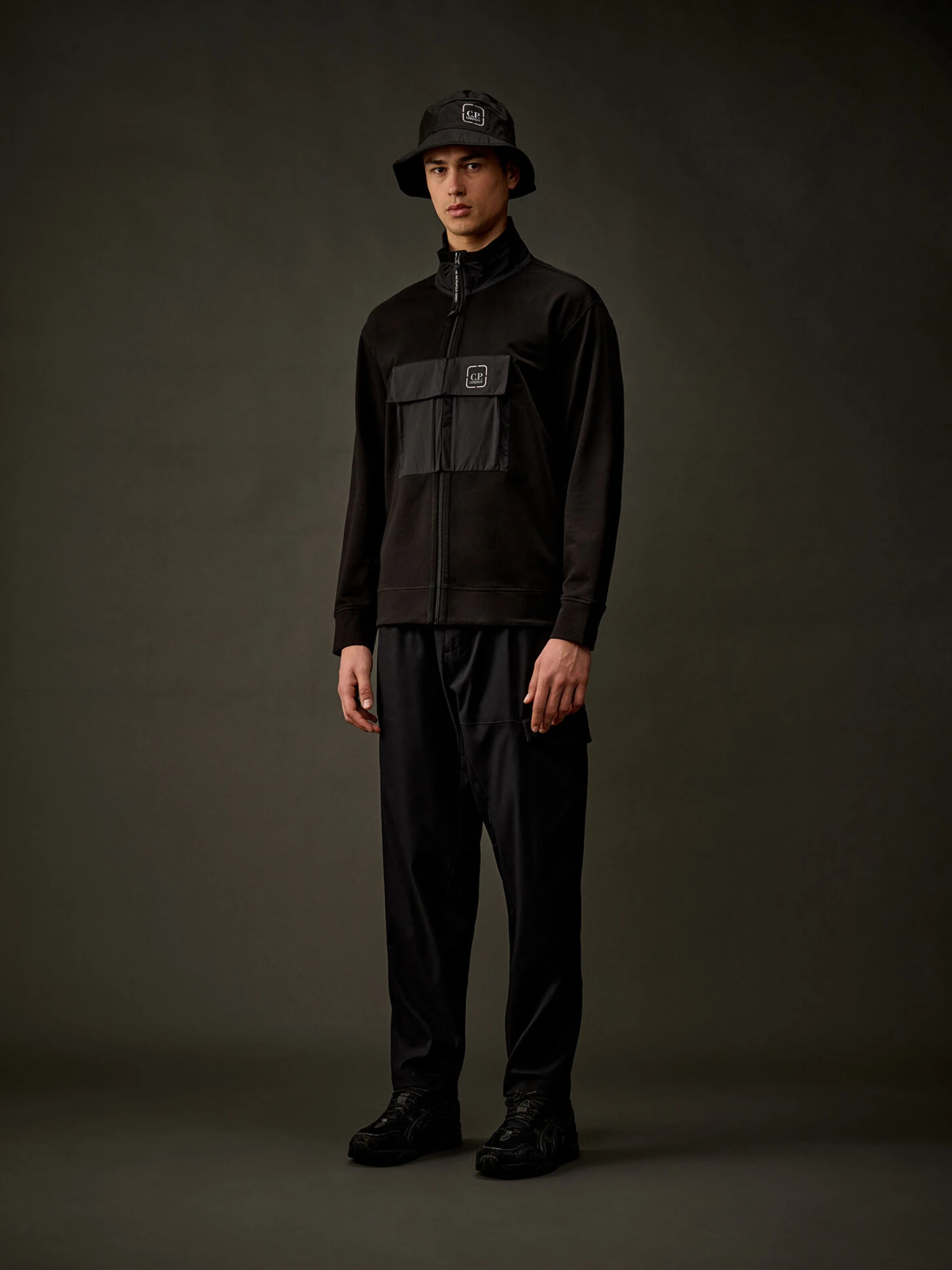 Олимпийка C.P. Company The Metropolis Series Stretch Fleece Mixed Black