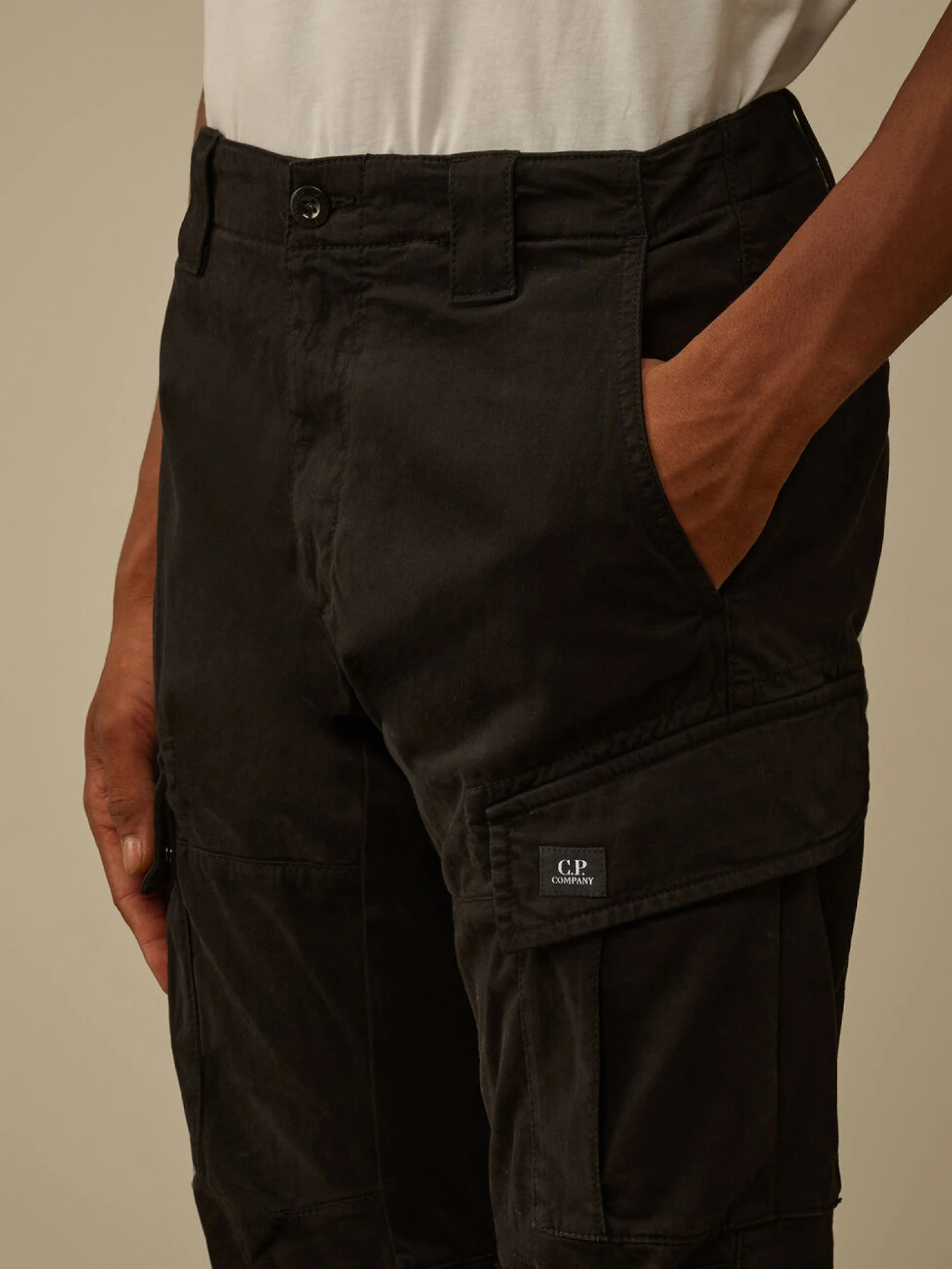 Брюки C.P. Company Stretch Sateen Ergonomic Cargo Black
