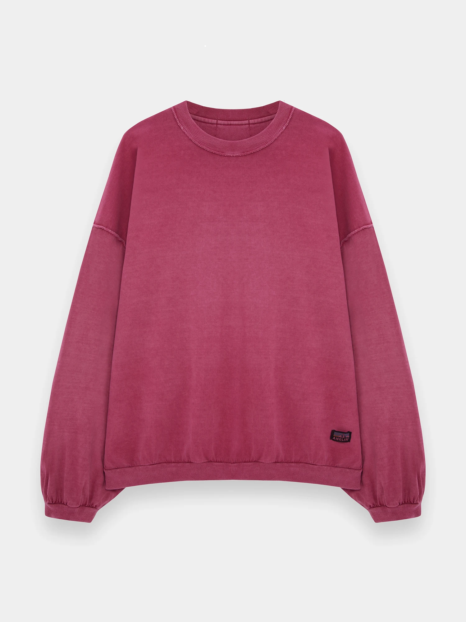 Свитшот ANGLAN Reversible Pigment Two Layer Washed Red