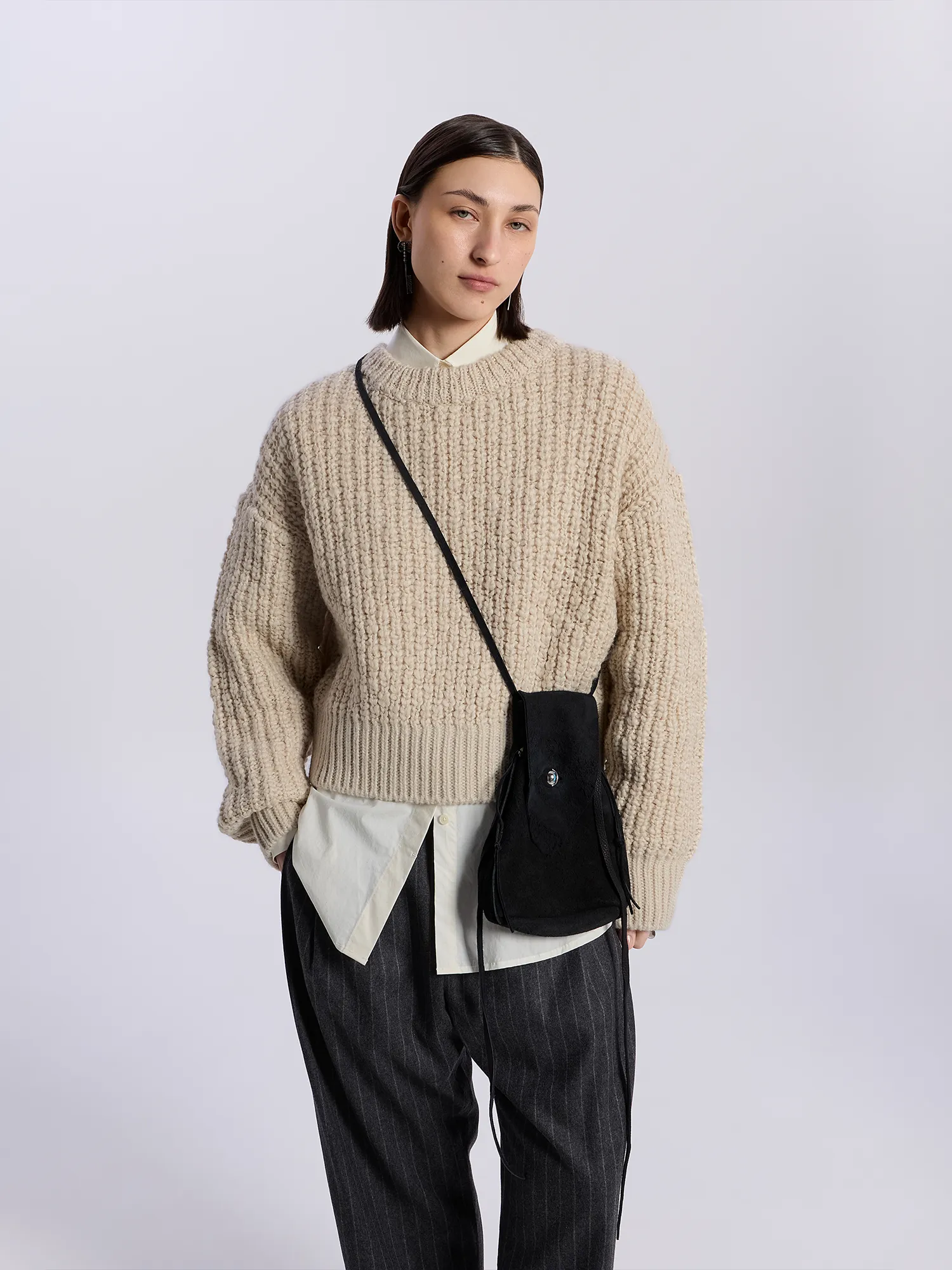 Сумка UNDERCOVER Deer Skin Leather Crossbody Black
