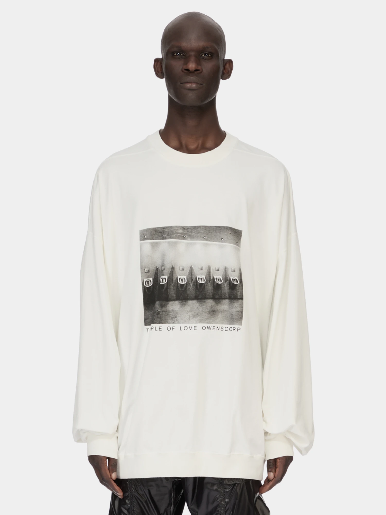 Свитшот RICK OWENS DRKSHDW Hun Crewneck Milk/Black
