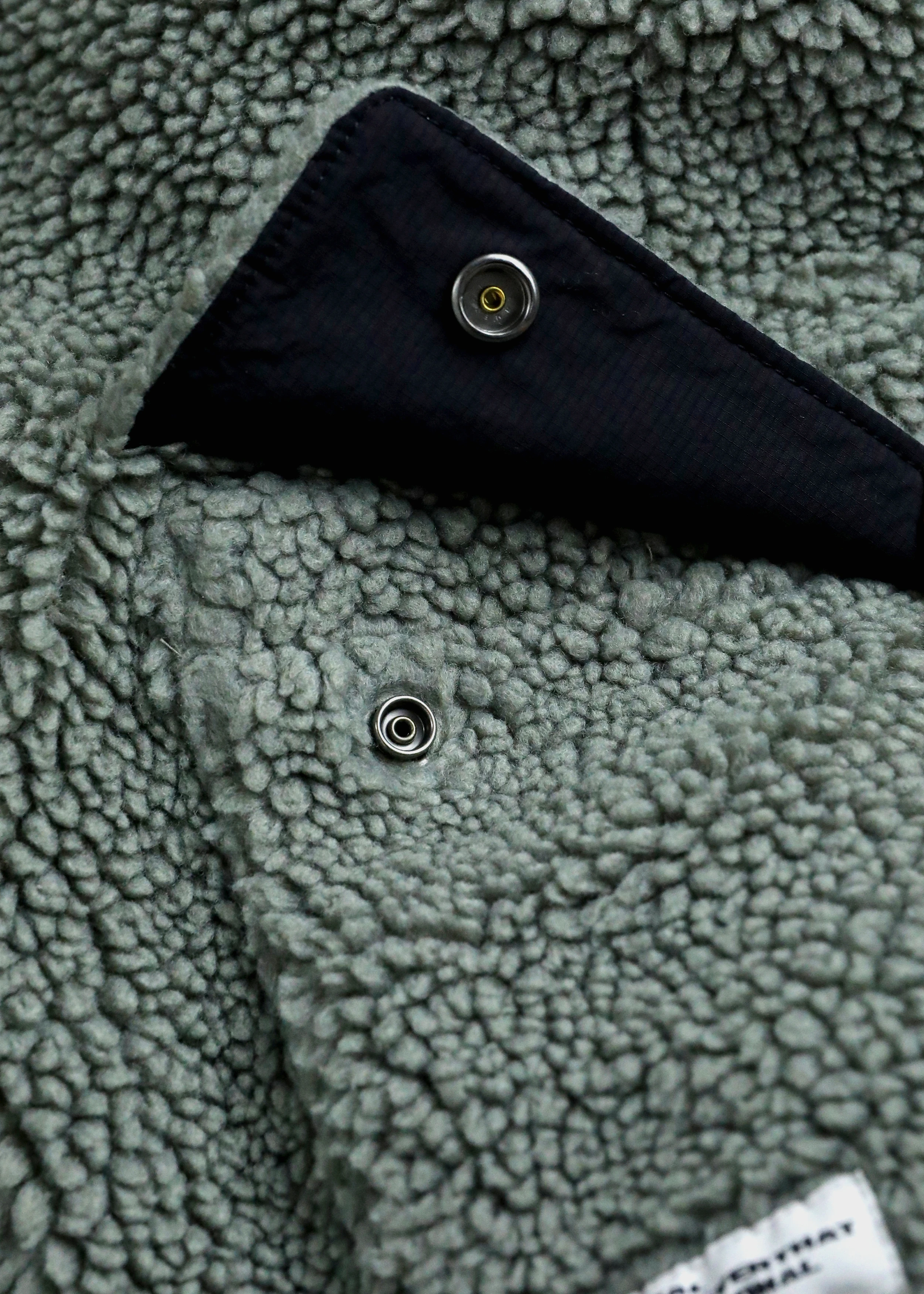 Двусторонняя Флисовая Куртка thisisneverthat Reversible Sherpa Jacket Black