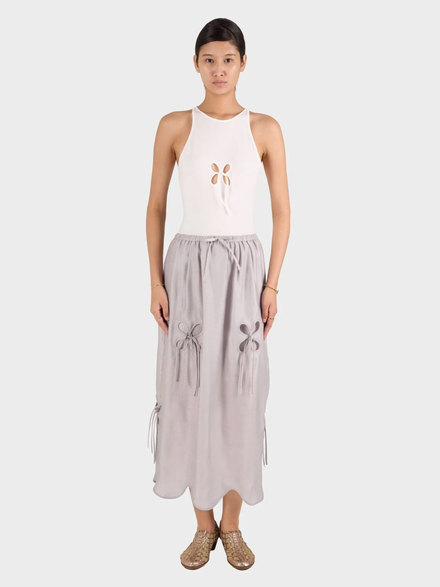 Женская юбка J.KIM Petal Chemise Sunskirt Grey
