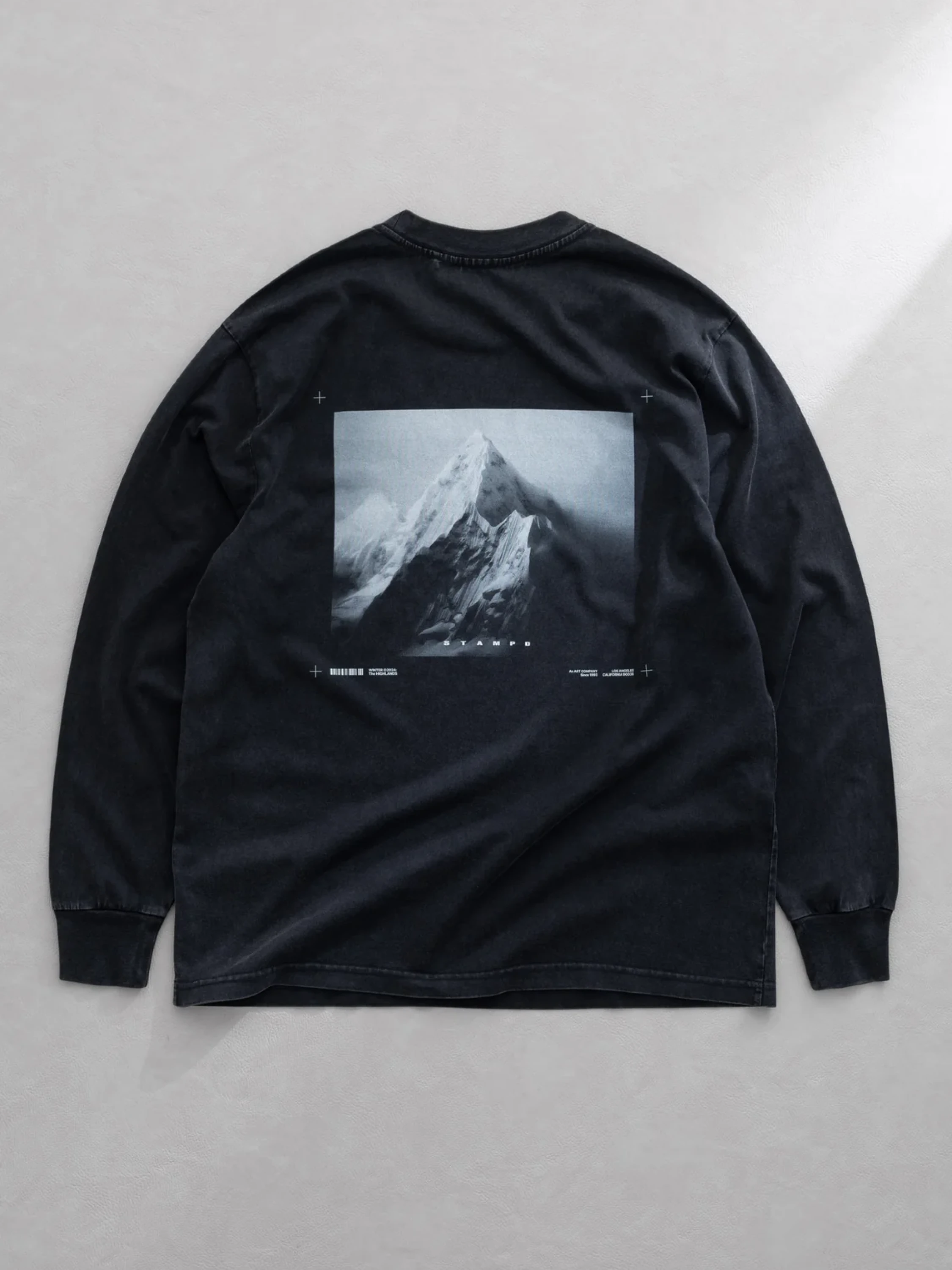 Лонгслив Stampd Mountain Peak LS Relaxed Tee Charcoal