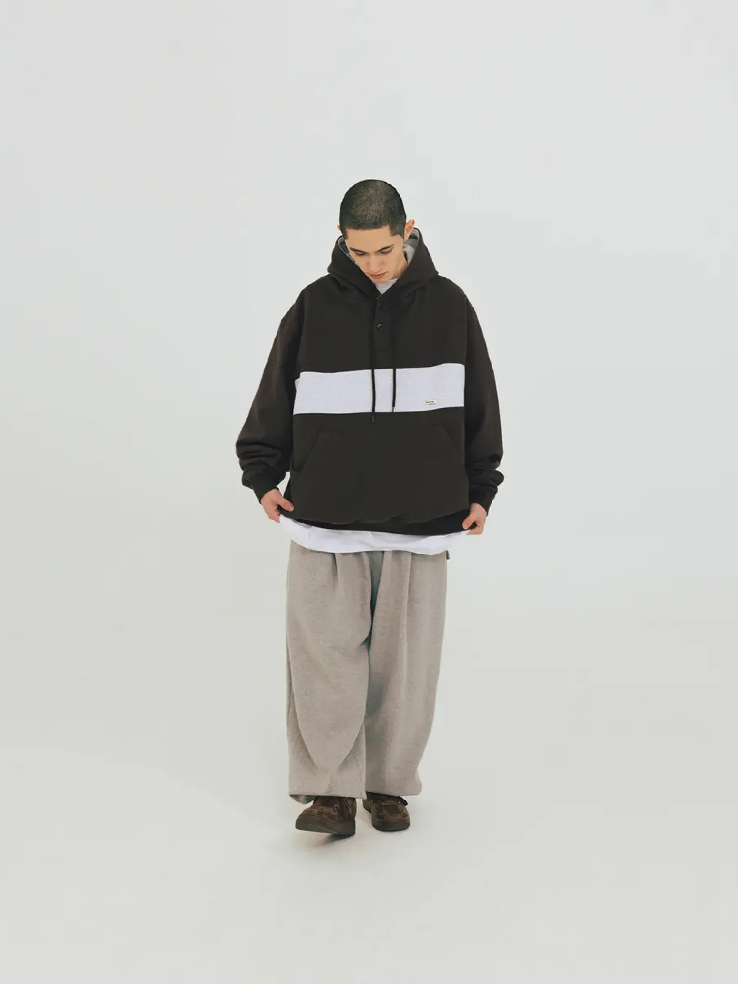 Худи ANGLAN Horizon Double Color Hoodie Brown