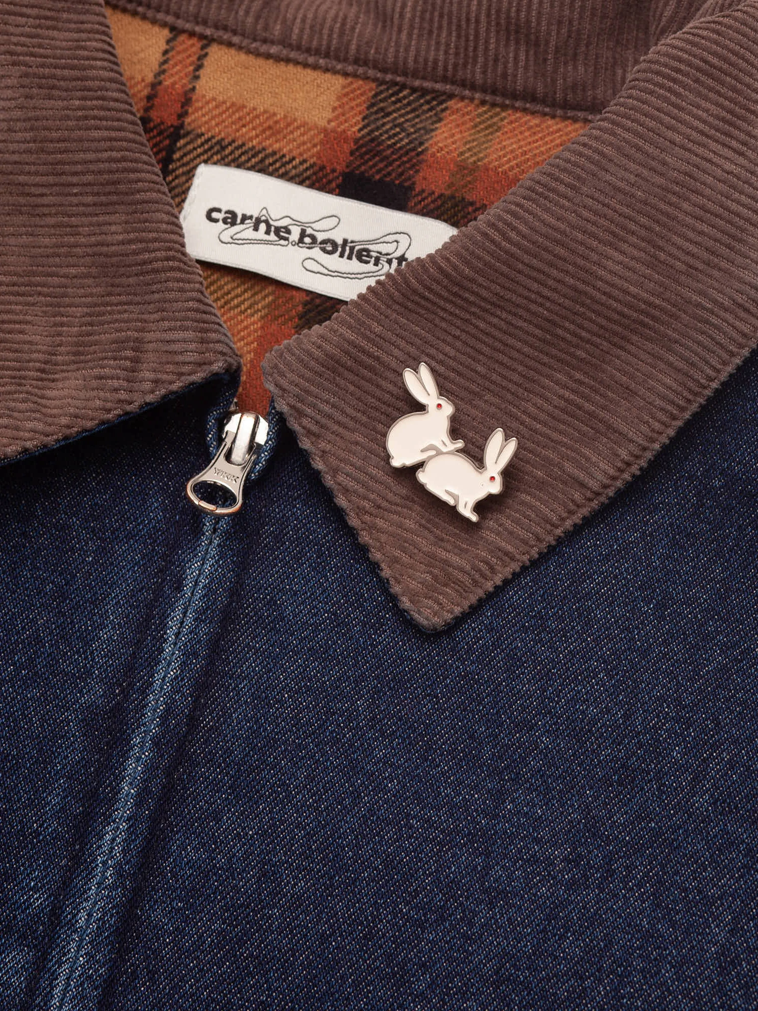 Джинсовая куртка Carne Bollente Moto Rabbit Washed Blue