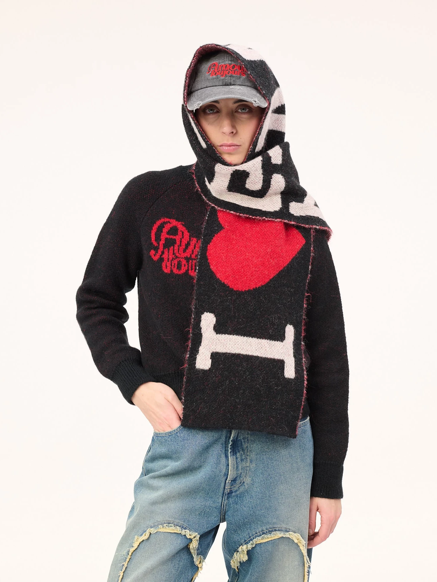 Шарф Carne Bollente Rebound Romance Black