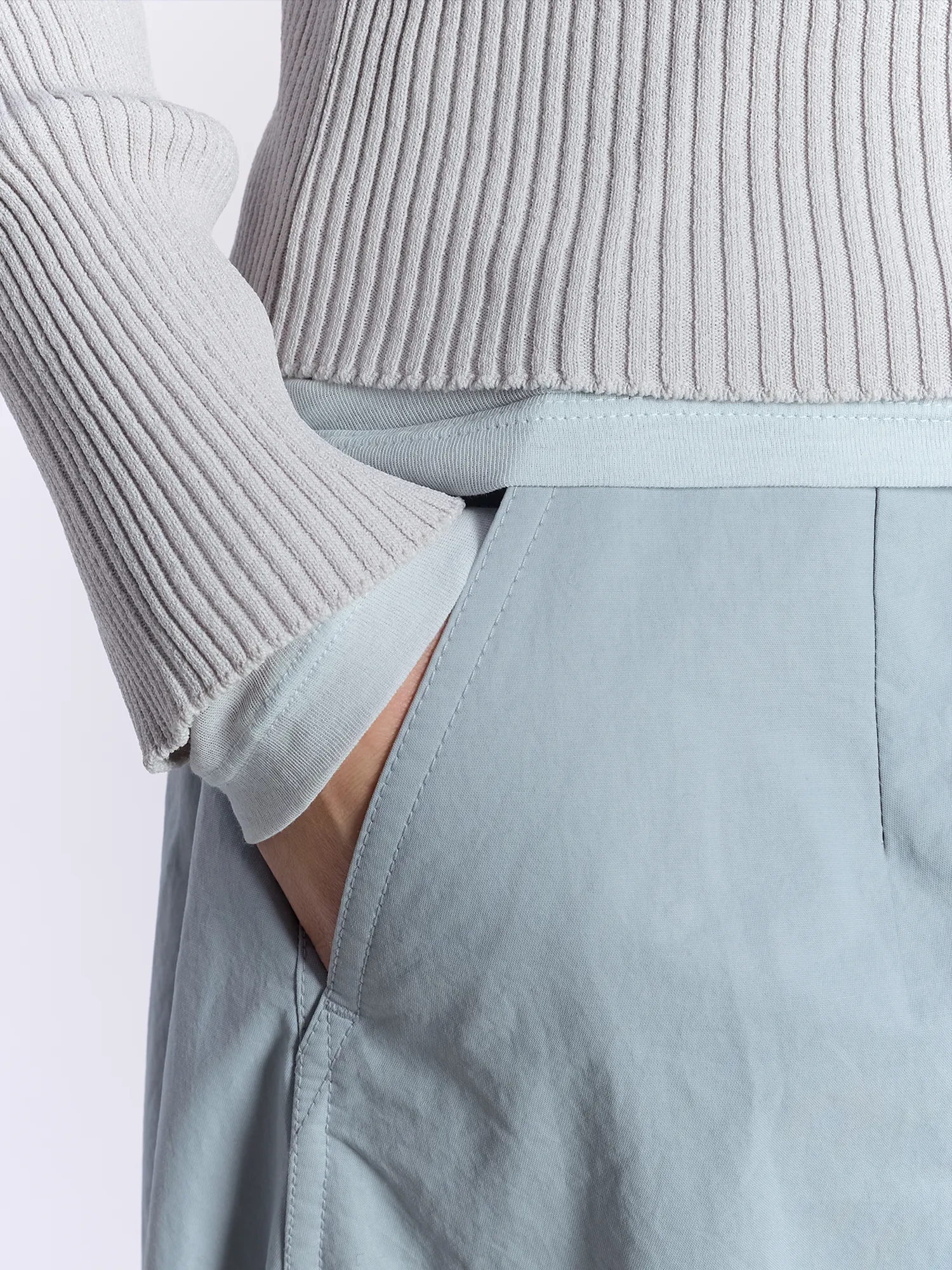 Женские брюки AMOMENTO Cotton Nylon Fatigue Pants Blue Grey