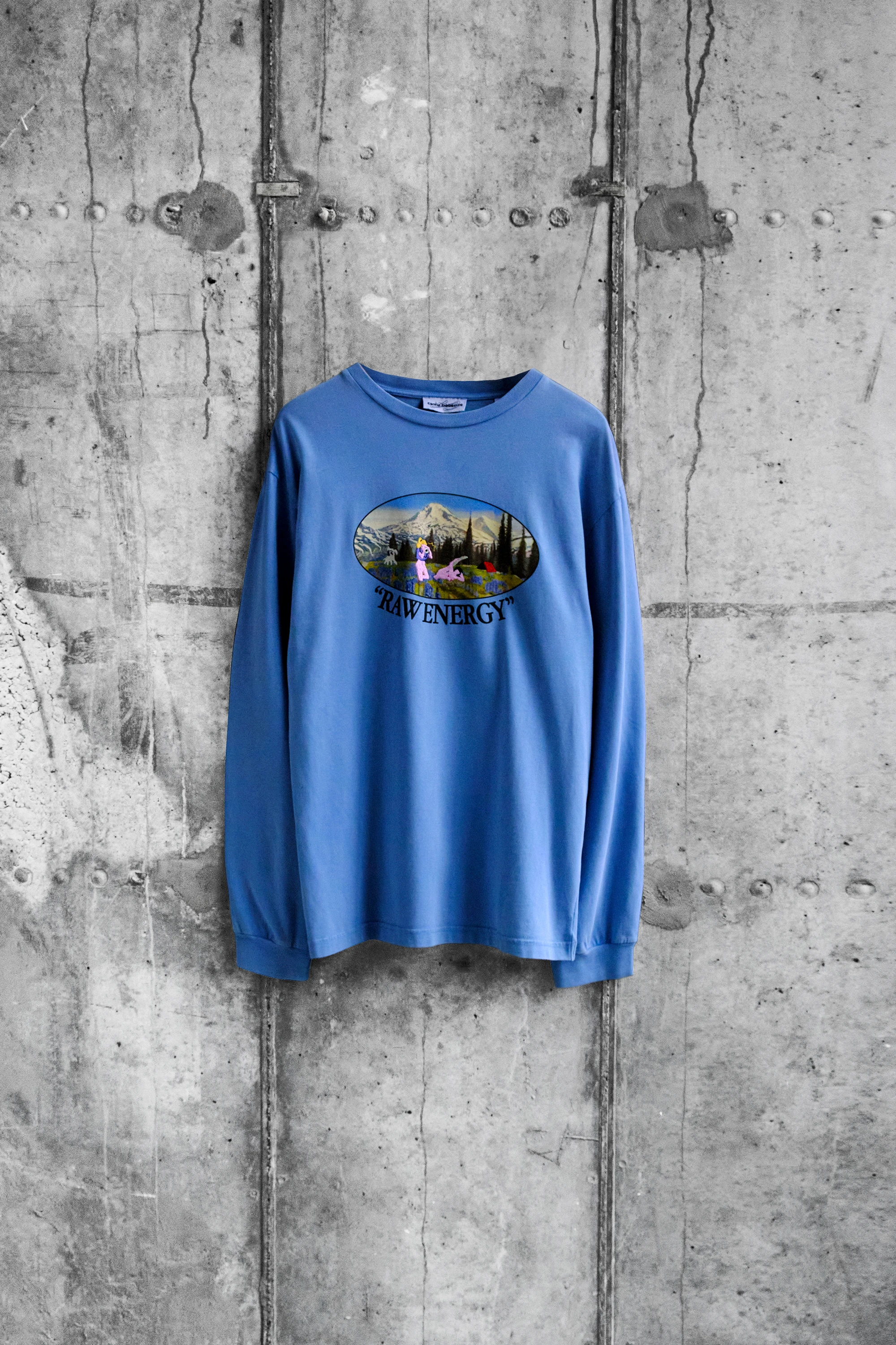 Лонгслив Carne Bollente Raw Energy Washed Blue