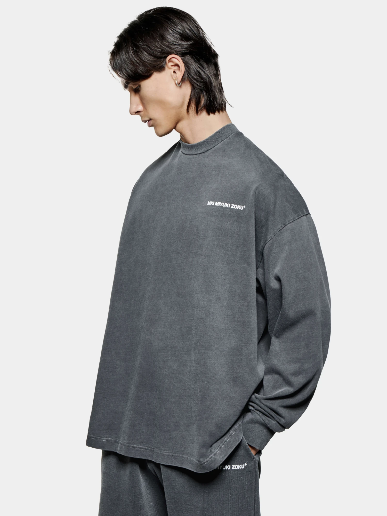Лонгслив MKI MIYUKI ZOKU Uniform Long Sleeve Pigment Black