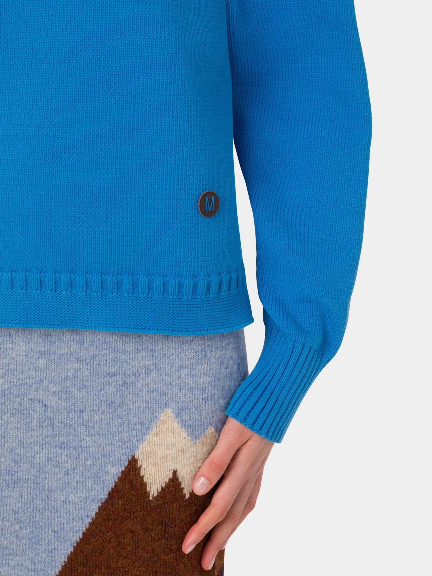 Женский пуловер MOSCHINO Organic Cotton Pullover Blue