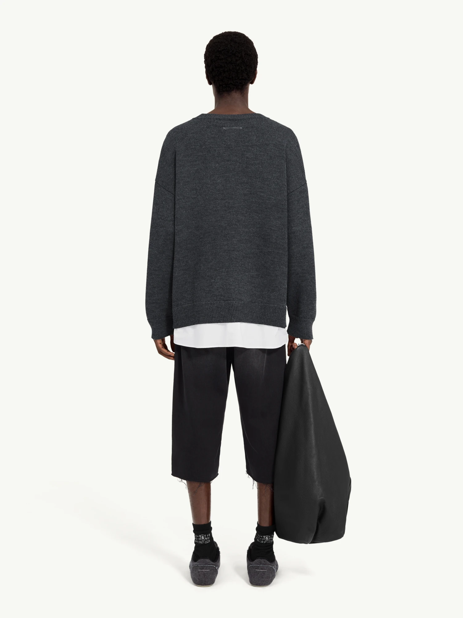 Свитер MM6 Maison Margiela Two in One Varsity Dark Grey