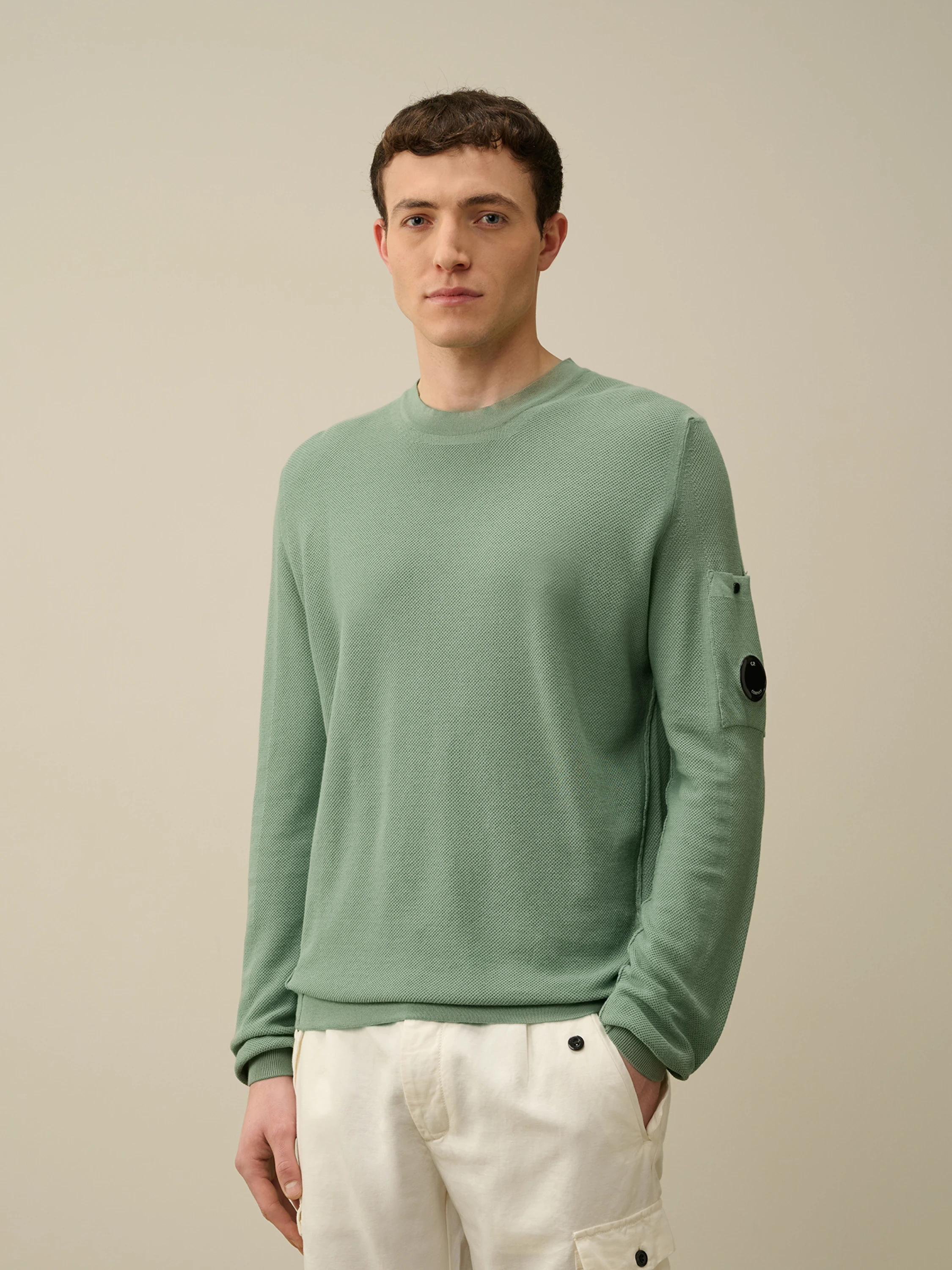 Свитшот C.P. Company Cotton Crepe Knit Green Bay