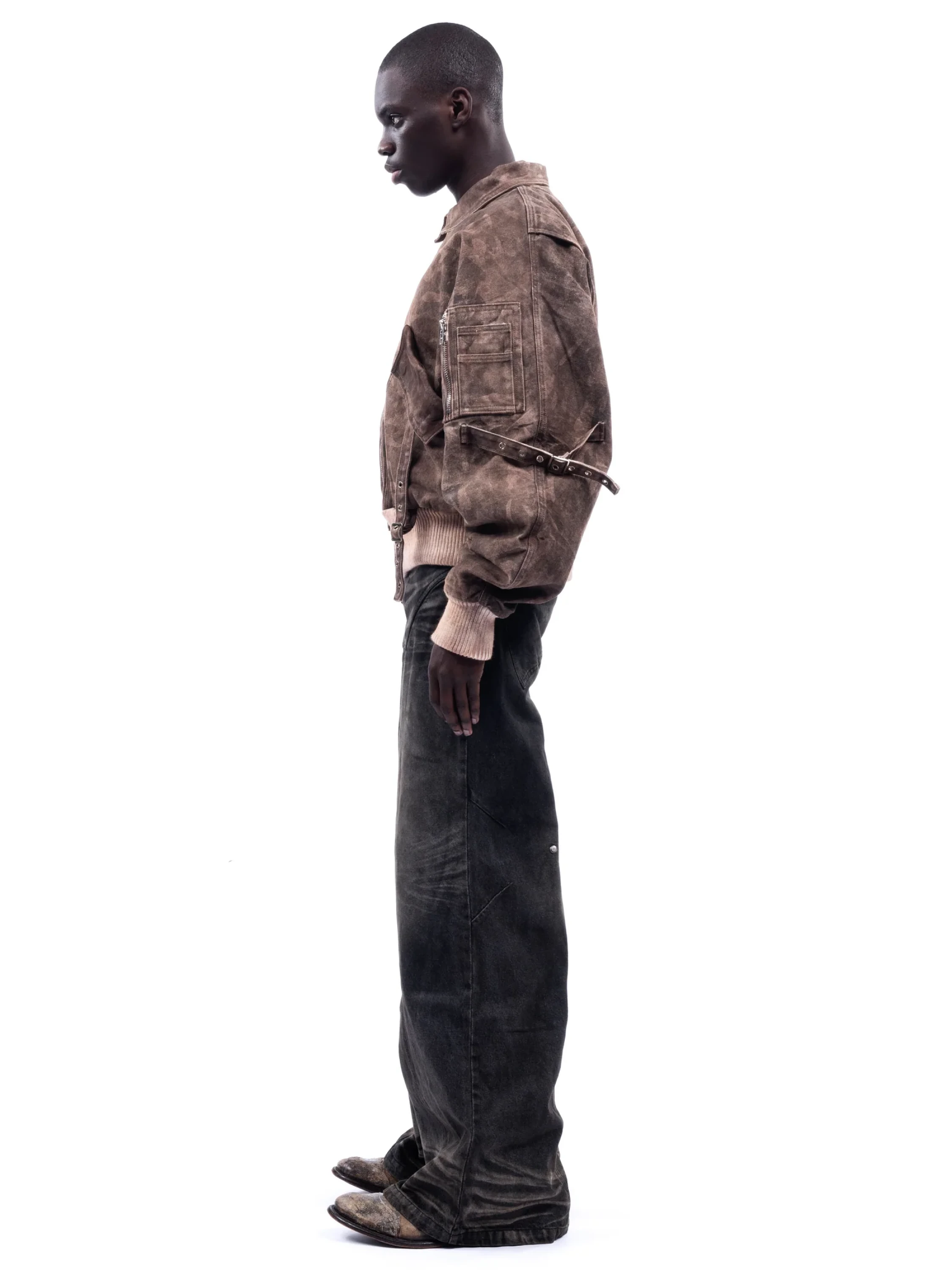 Бомбер NO/FAITH STUDIOS Cargo Bomber Jacket Beige