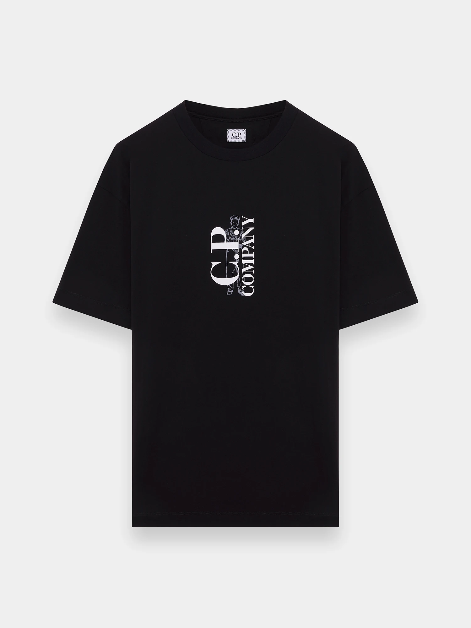 Футболка C.P. Company 30/1 Jersey Logo Black
