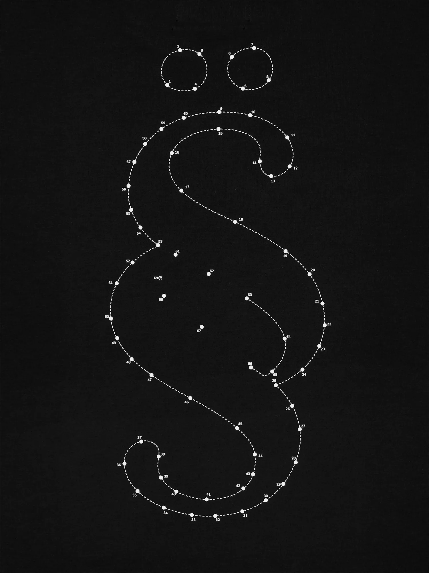 Лонгслив Studio Slow X ÖMANKÖ Dot-To-Dot LS Tee Black