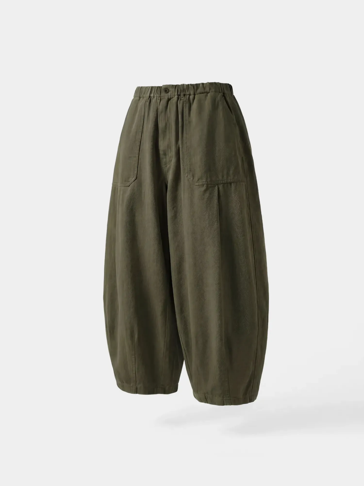 Брюки ANGLAN Fatigue Herringbone Balloon Pants Khaki
