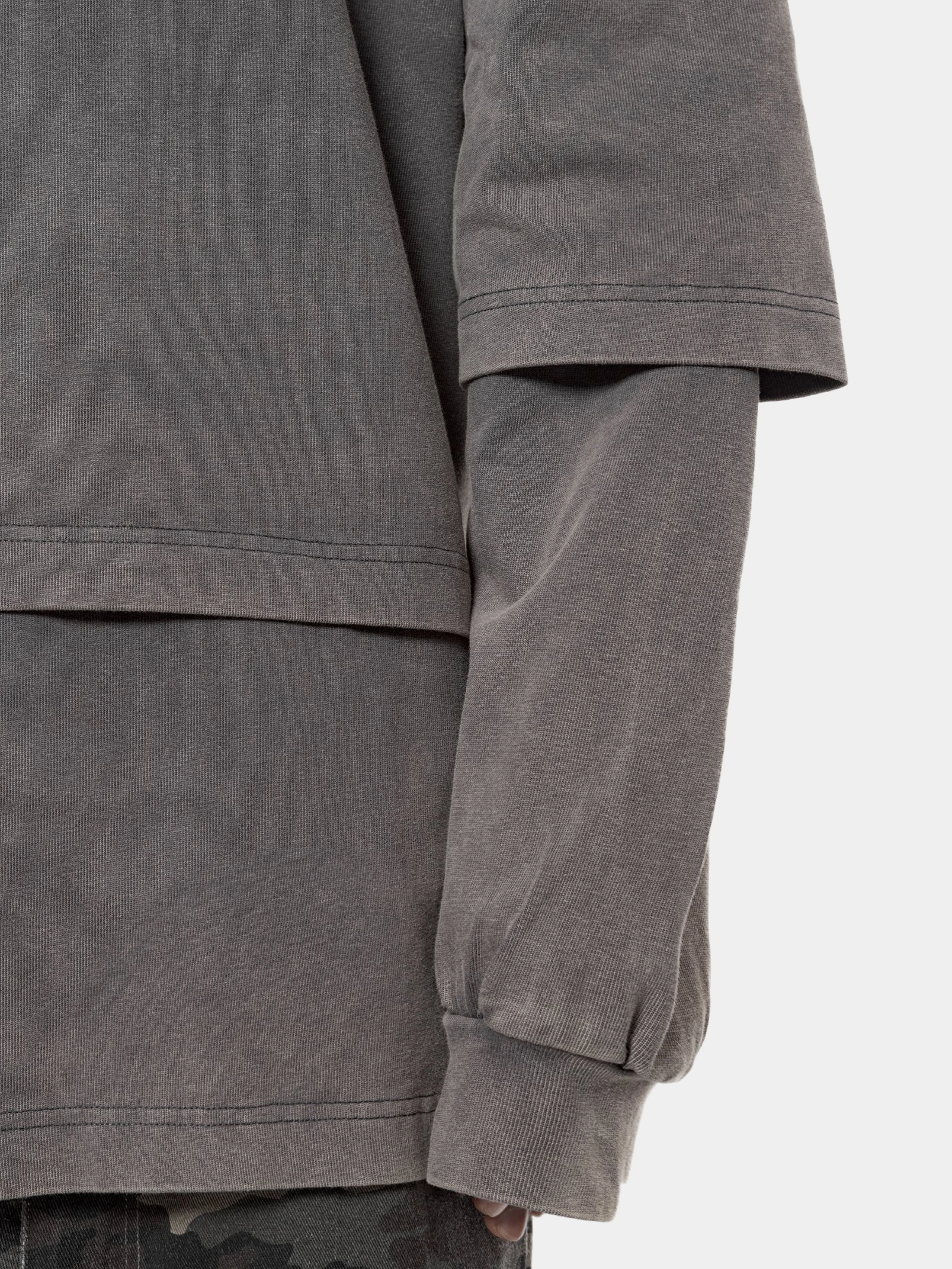 Худи ARNODEFRANCE Hooded Tee Overlapped Washed Grey