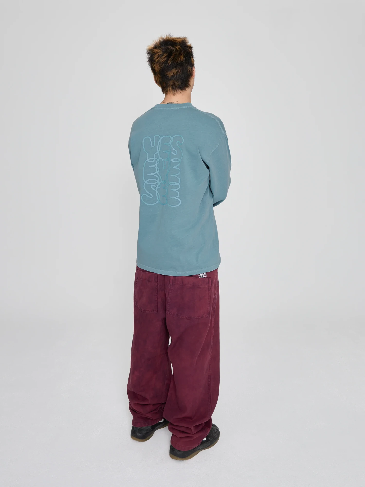 Лонгслив YESEYESEE C-Logo Pigment L/S Blue