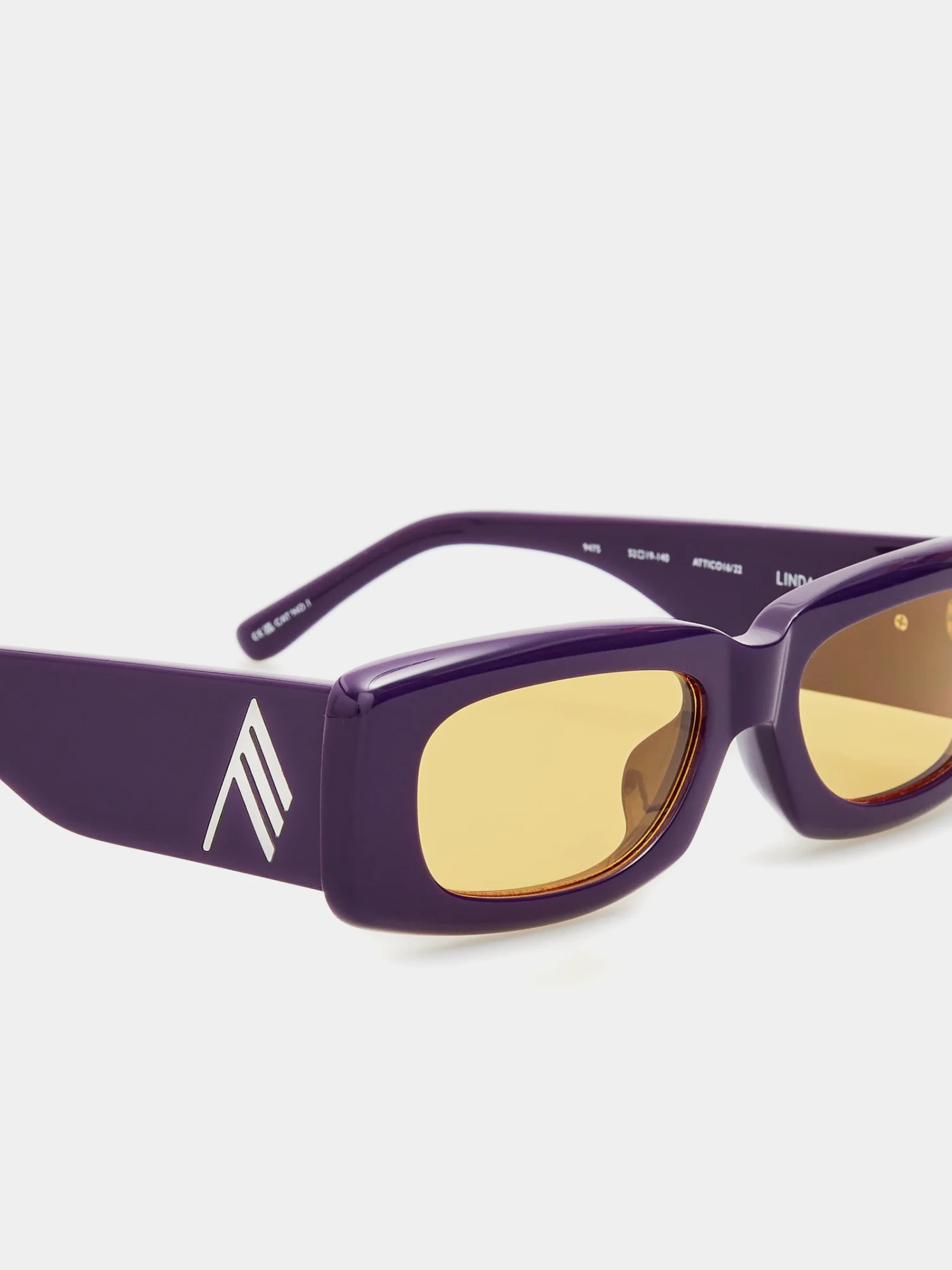 Очки THE ATTICO x Linda Farrow Mini Marfa Purple and Yellow