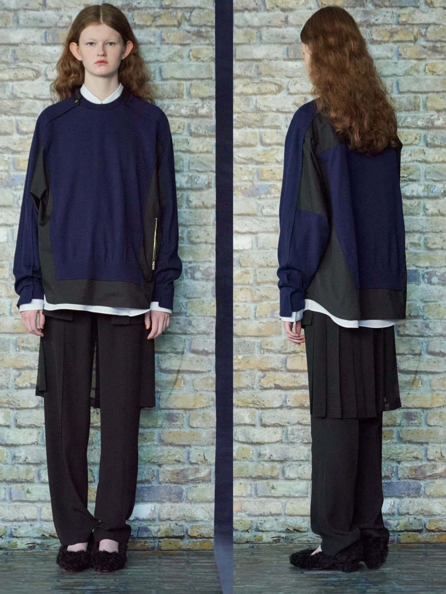 Женские юбка-брюки UNDERCOVER Straight Georgette Pleated Black
