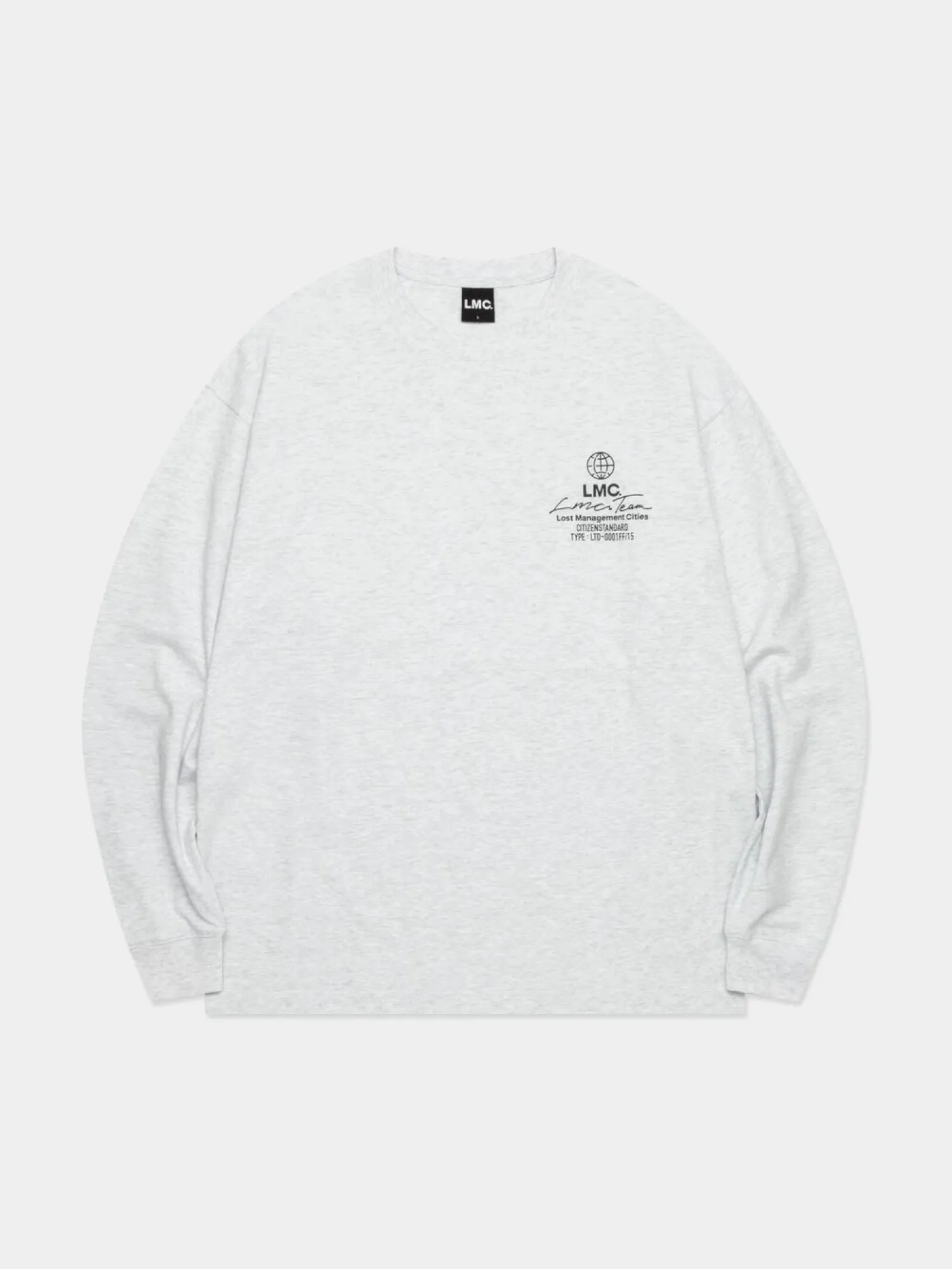 Лонгслив LMC Signature Globe Long Slv Light Heather Grey