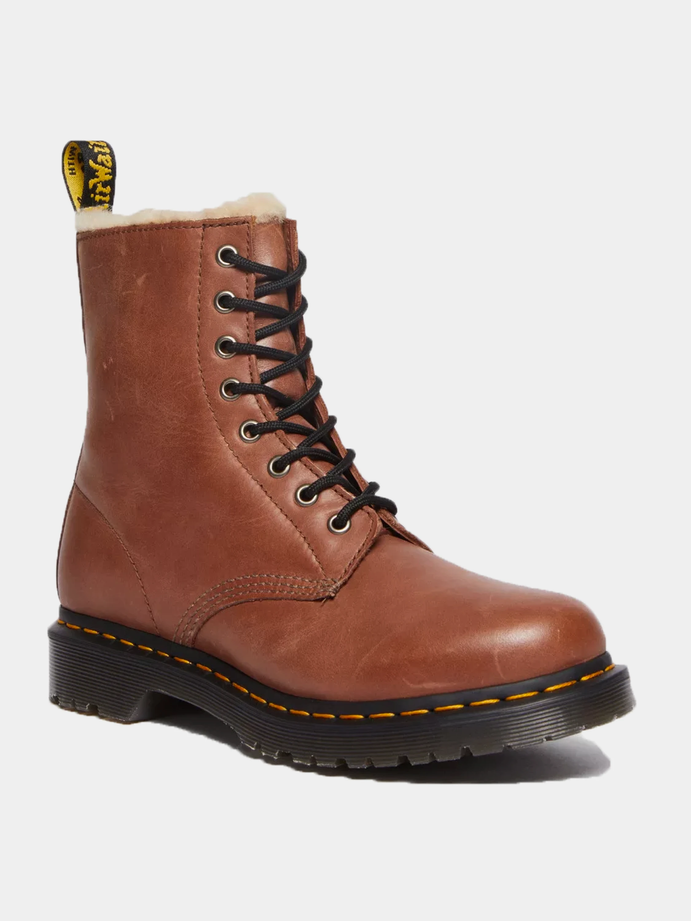Ботинки Dr. Martens 1460 Serena Saddle Faux Fur Tan Farrier